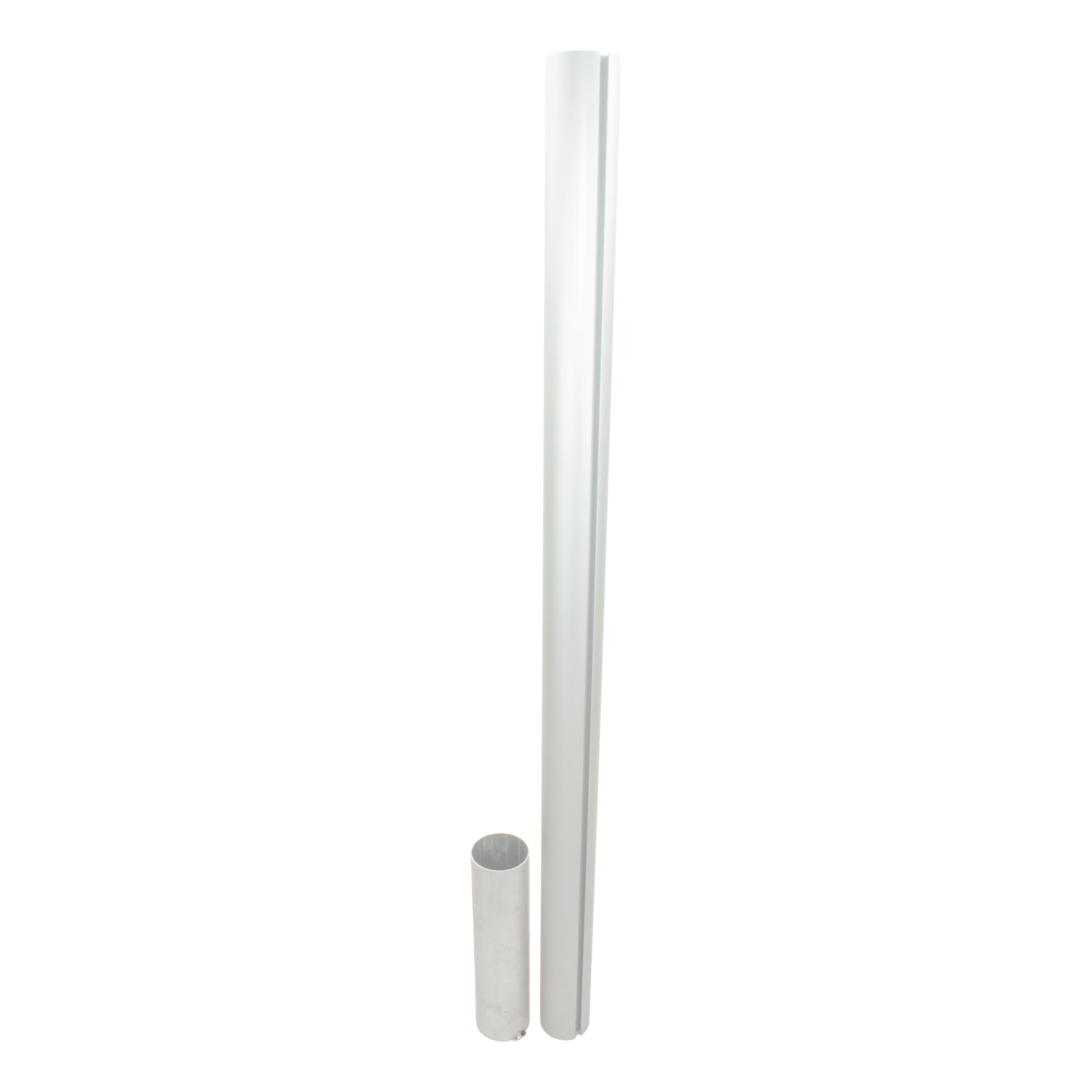 Tegra ASS Paletti Di Sostegno Rete Da Tennis 83mm Rotondo,Alluminio-Argento