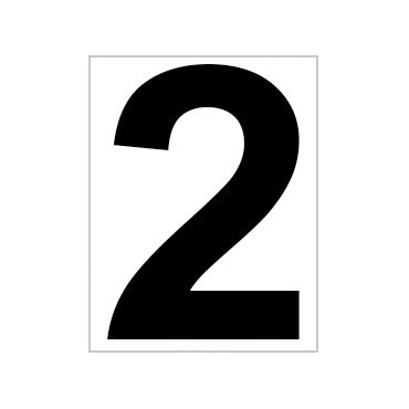 Tegra Platzziffer 2 Schild-Bianco,Nero