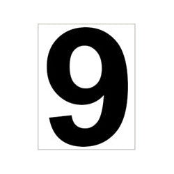 Tegra Platzziffer 9 Schild-Bianco,Nero