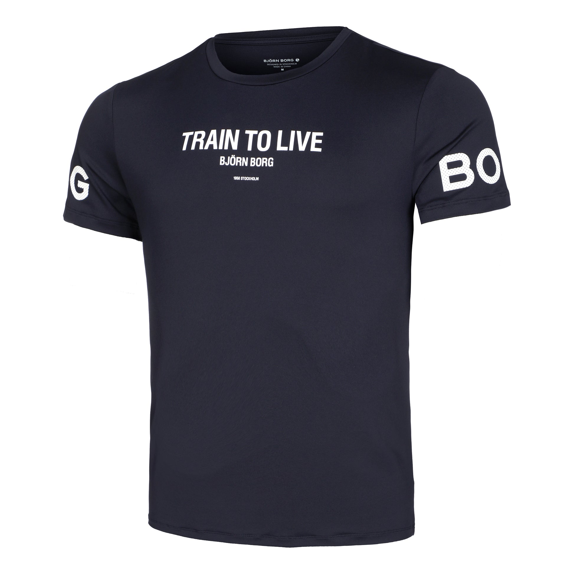 Björn Borg Borg Graphic Maglietta Uomini - blu scuro, bianco