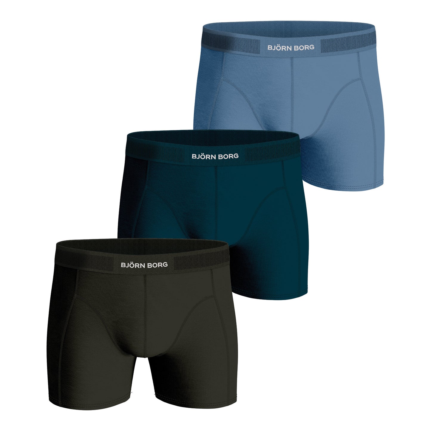 Björn Borg Premium Cotton Stretch Boxer Confezione da 3 Uomini - multicolore,