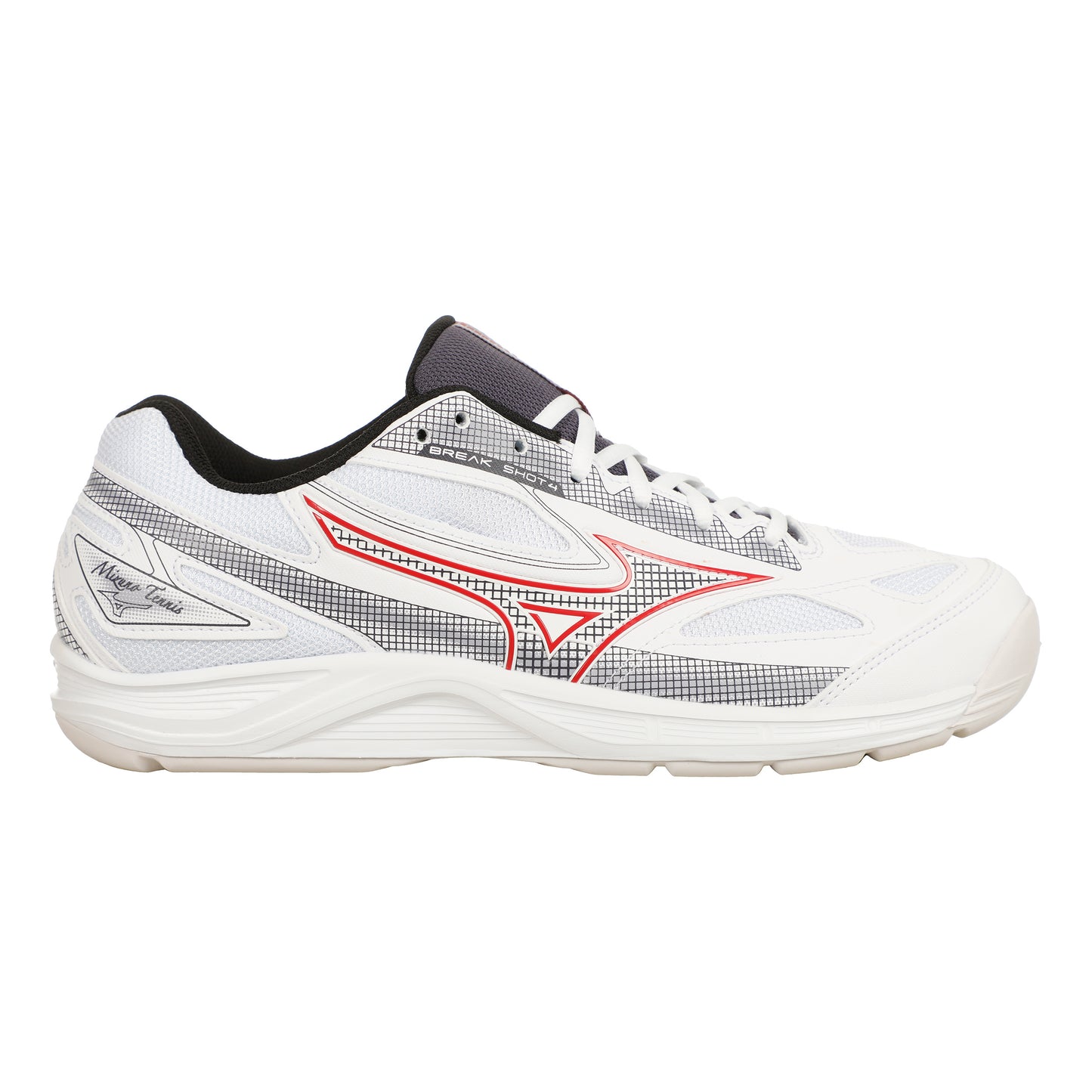 Mizuno Break Shot Scarpa Per Tappeto Uomini-Bianco,Rosso
