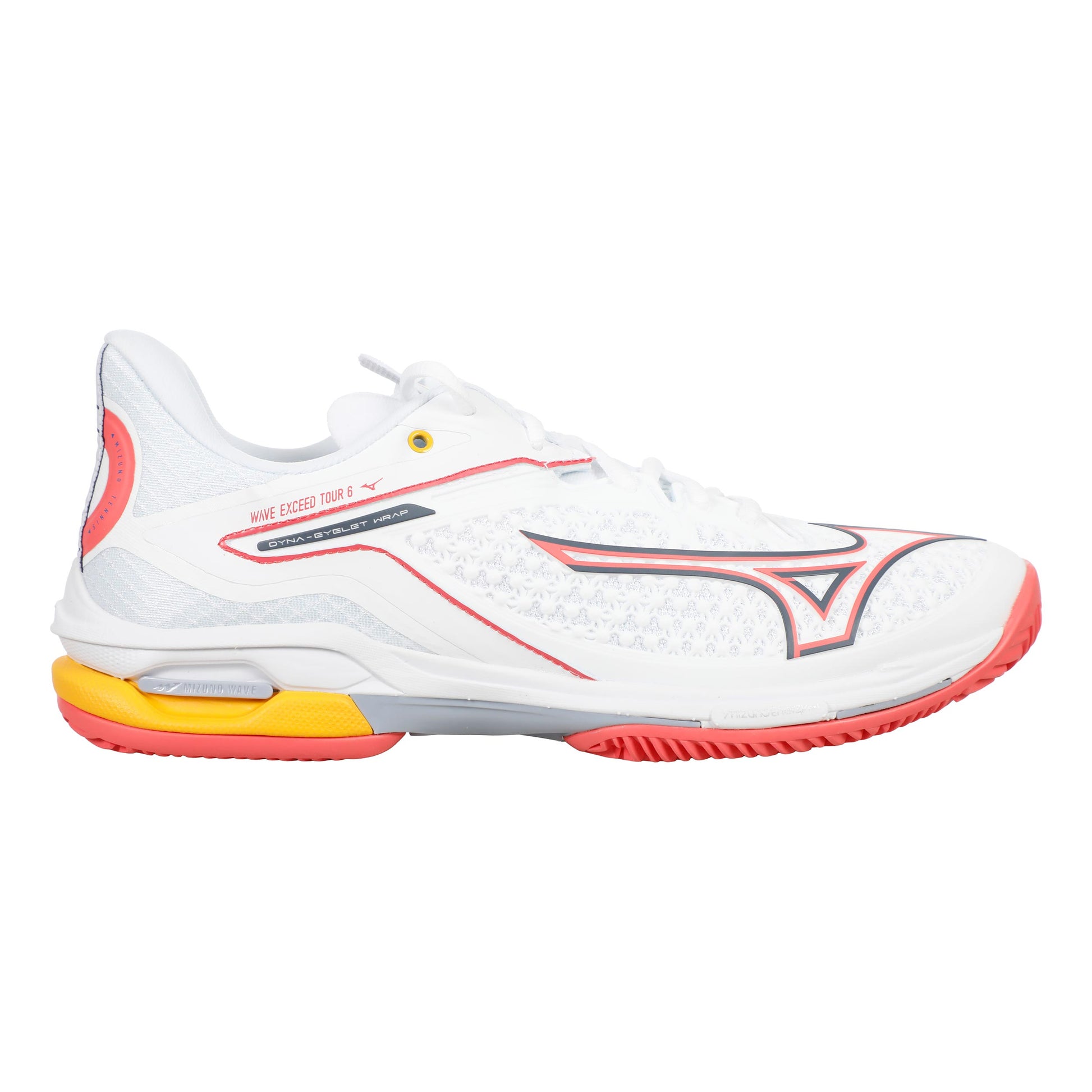 Mizuno Wave Exceed Tour 6 Scarpa Per Terra Rossa Donna-Bianco,Corallo