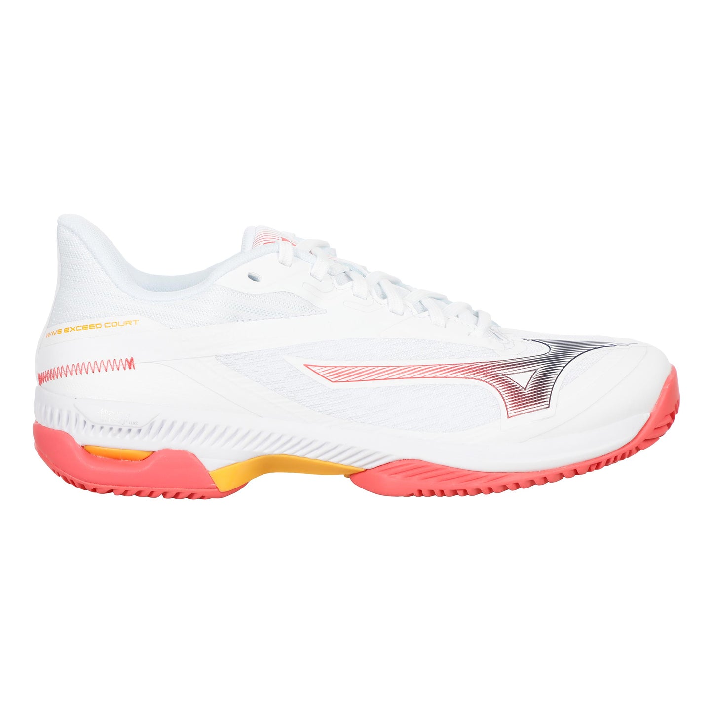 Mizuno Wave Exceed Court Scarpa Per Terra Rossa Donna-Bianco,Corallo