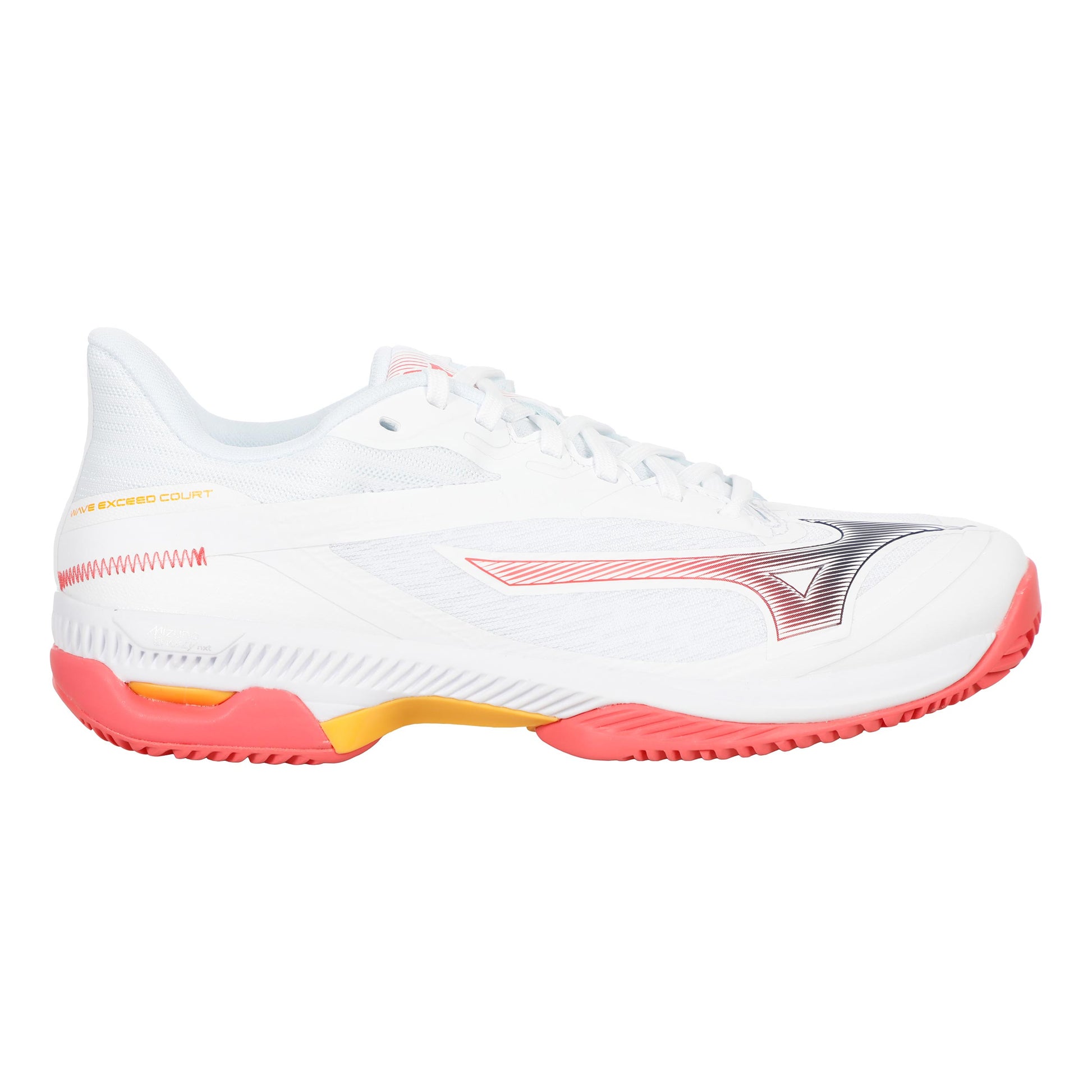 Mizuno Wave Exceed Court Scarpa Per Terra Rossa Donna-Bianco,Corallo