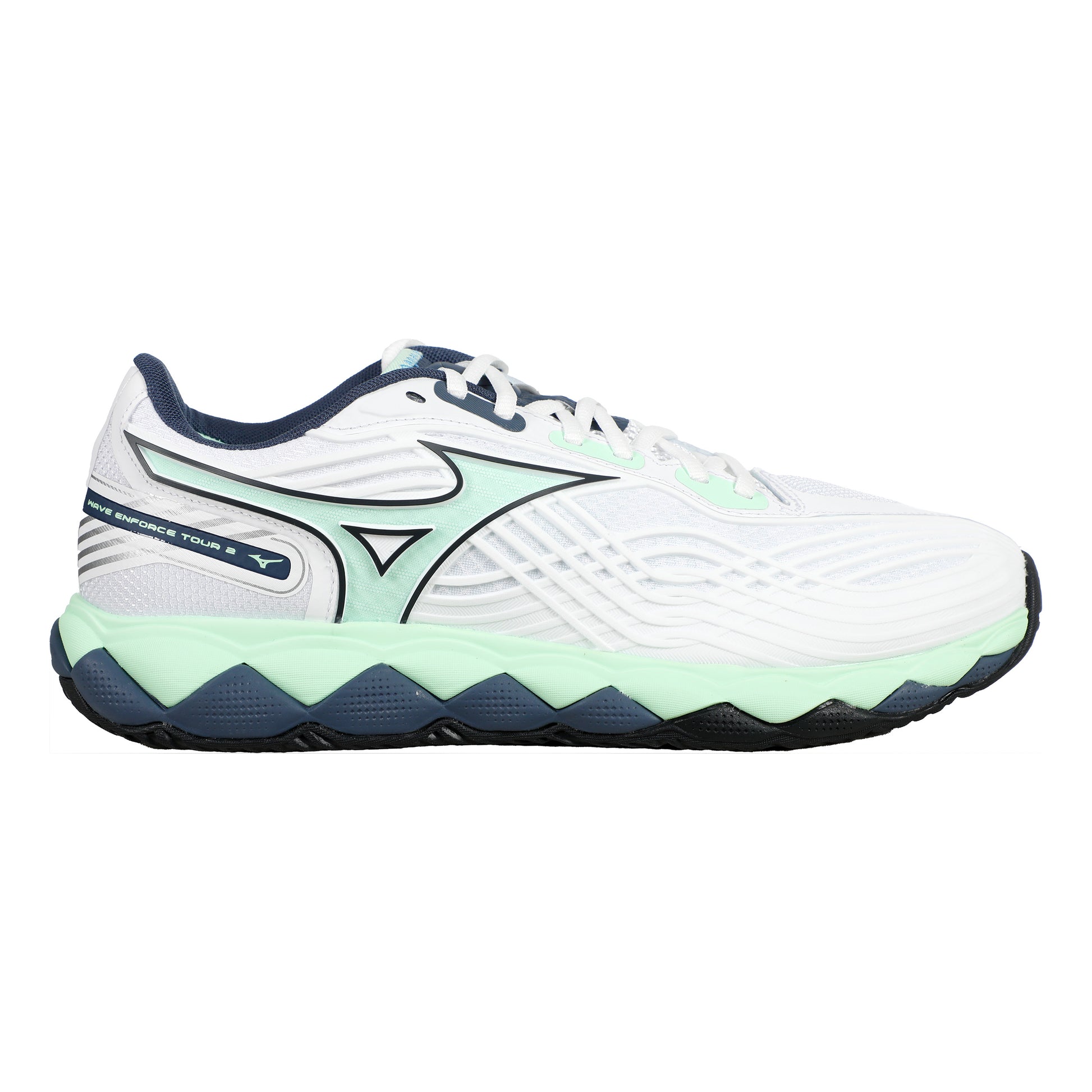 Mizuno Wave Enforce Tour 2 Scarpa per tutte le superfici Uomini - bianco, mint