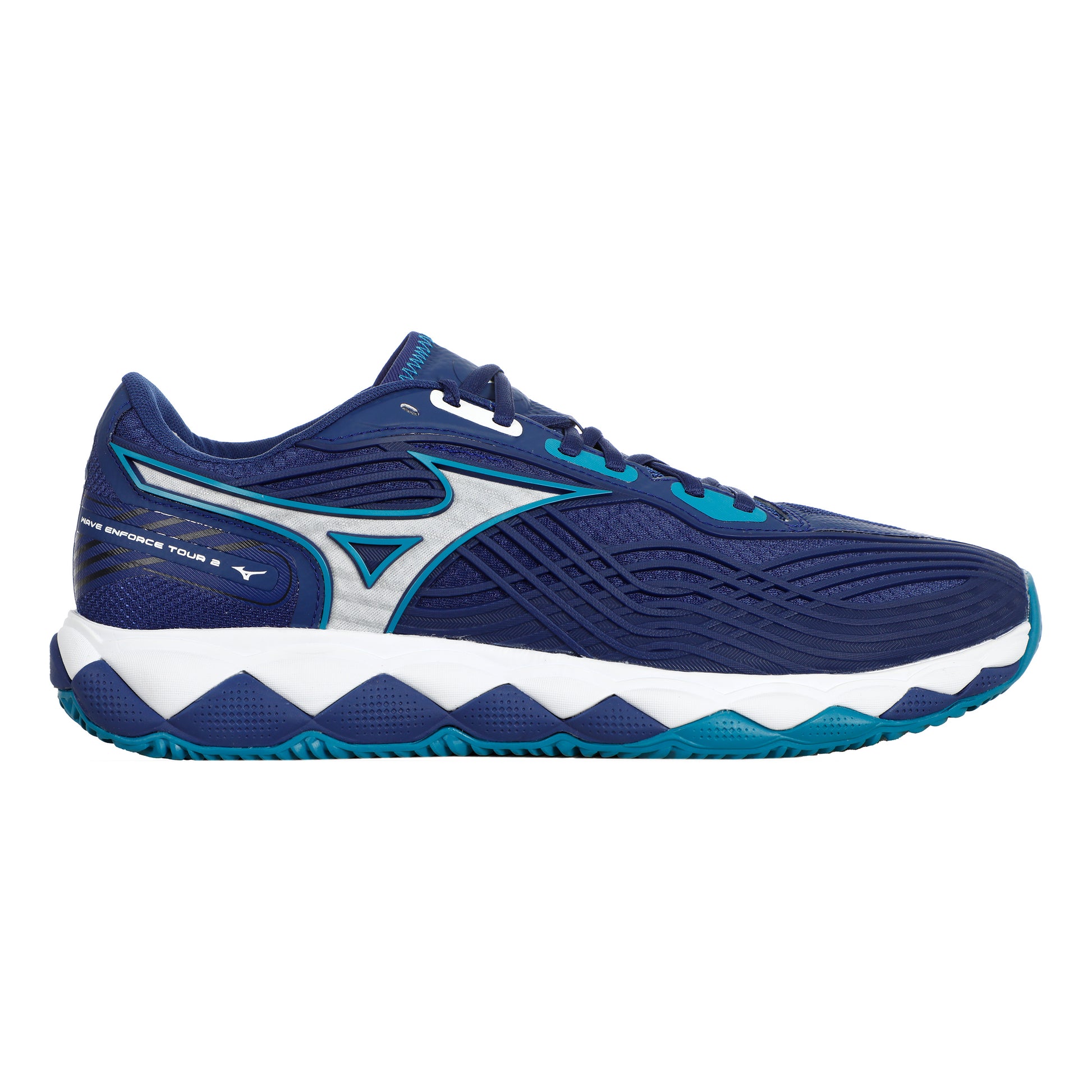 Mizuno Wave Enforce Tour 2 Scarpa Per Terra Rossa Uomini-Blu,Bianco