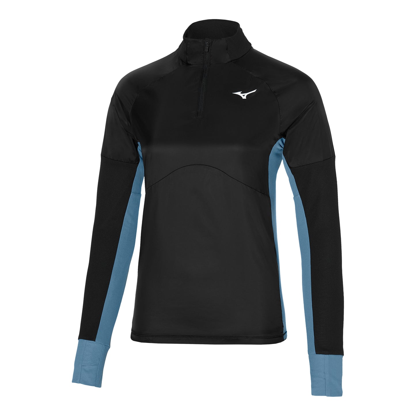 Mizuno Hybrid Manica Lunga Donna-Nero