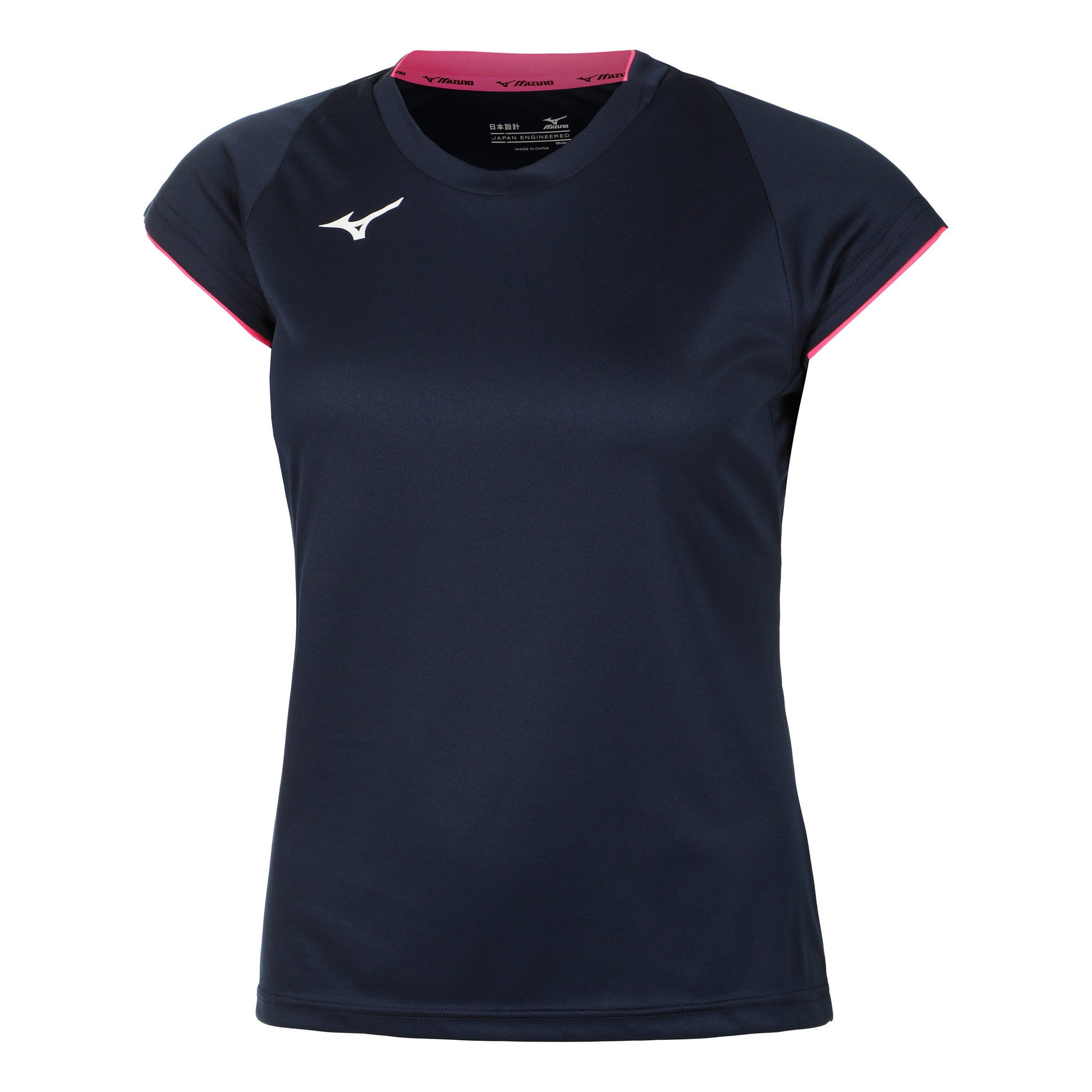 Mizuno Core Maglietta Donna - blu scuro, rosa