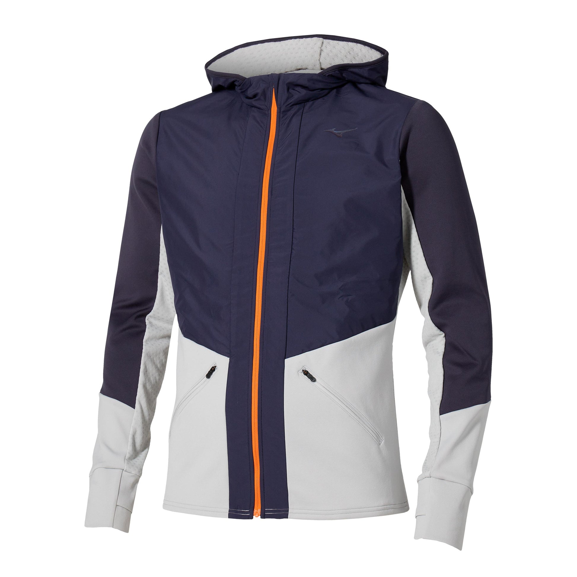 Mizuno Active Warmalite Hybrid Full Zip Giacca Da Corsa Uomini-Blu