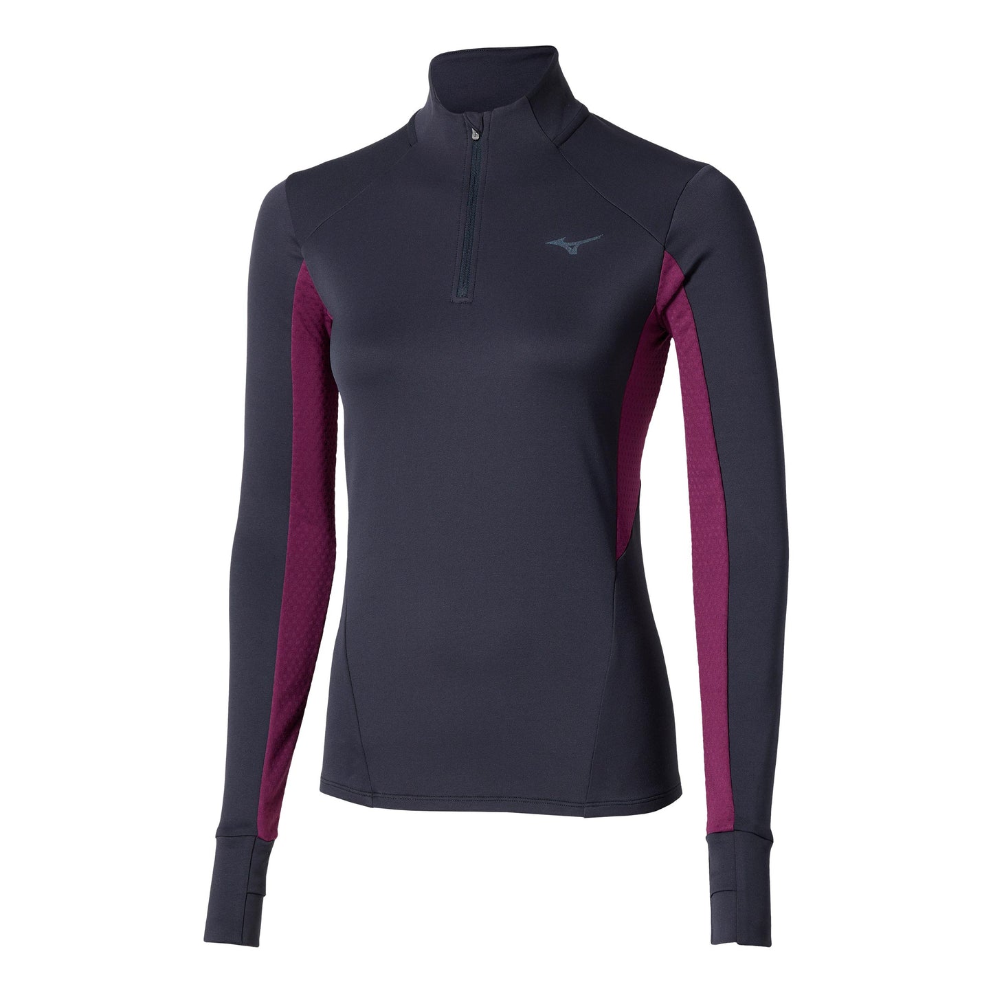 Mizuno Active Warmalite Half Zip Camicia Da Corsa Donna-Blu