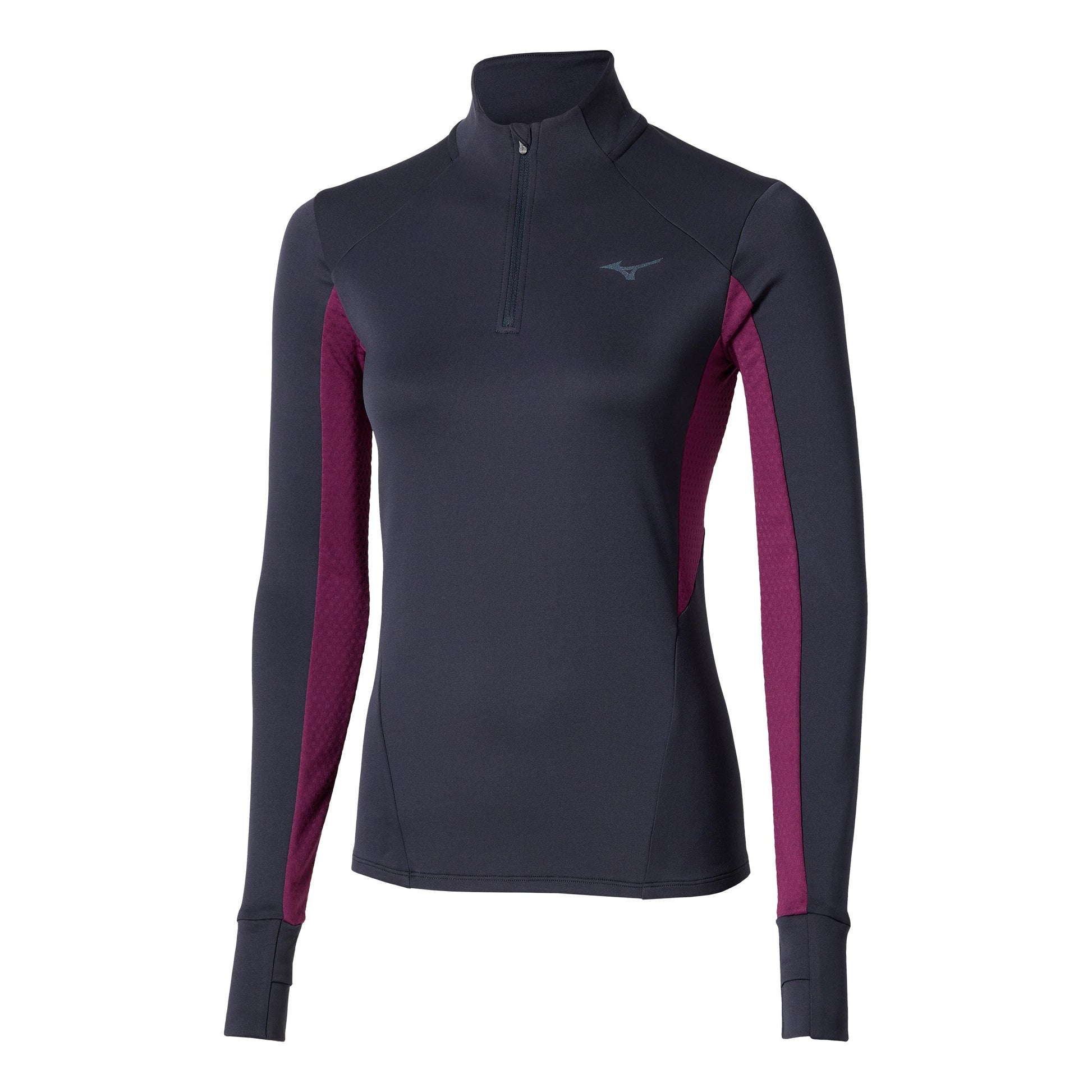 Mizuno Active Warmalite Half Zip Camicia Da Corsa Donna-Blu