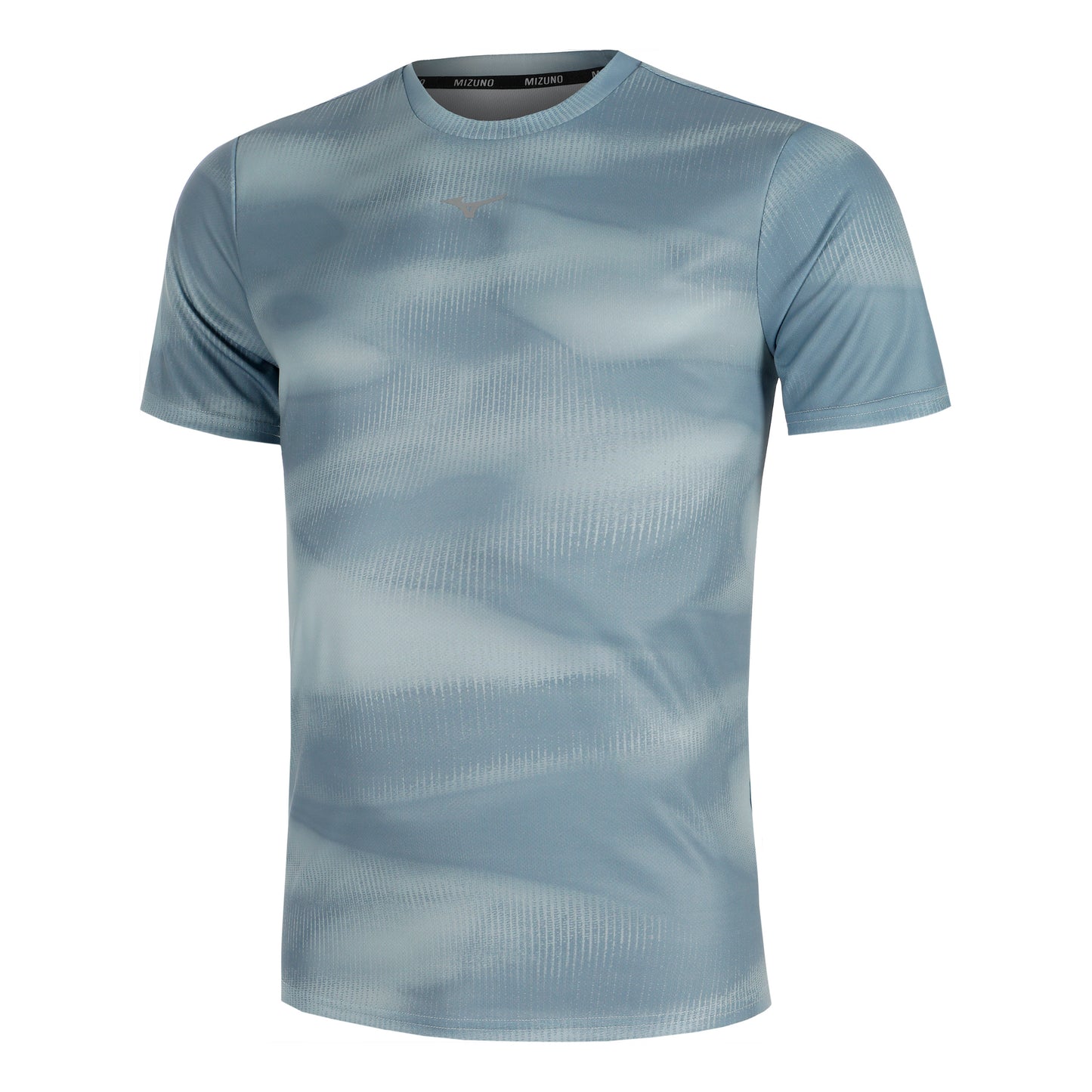 Mizuno Core Graphic Camicia da corsa Uomini - grigio-blu,