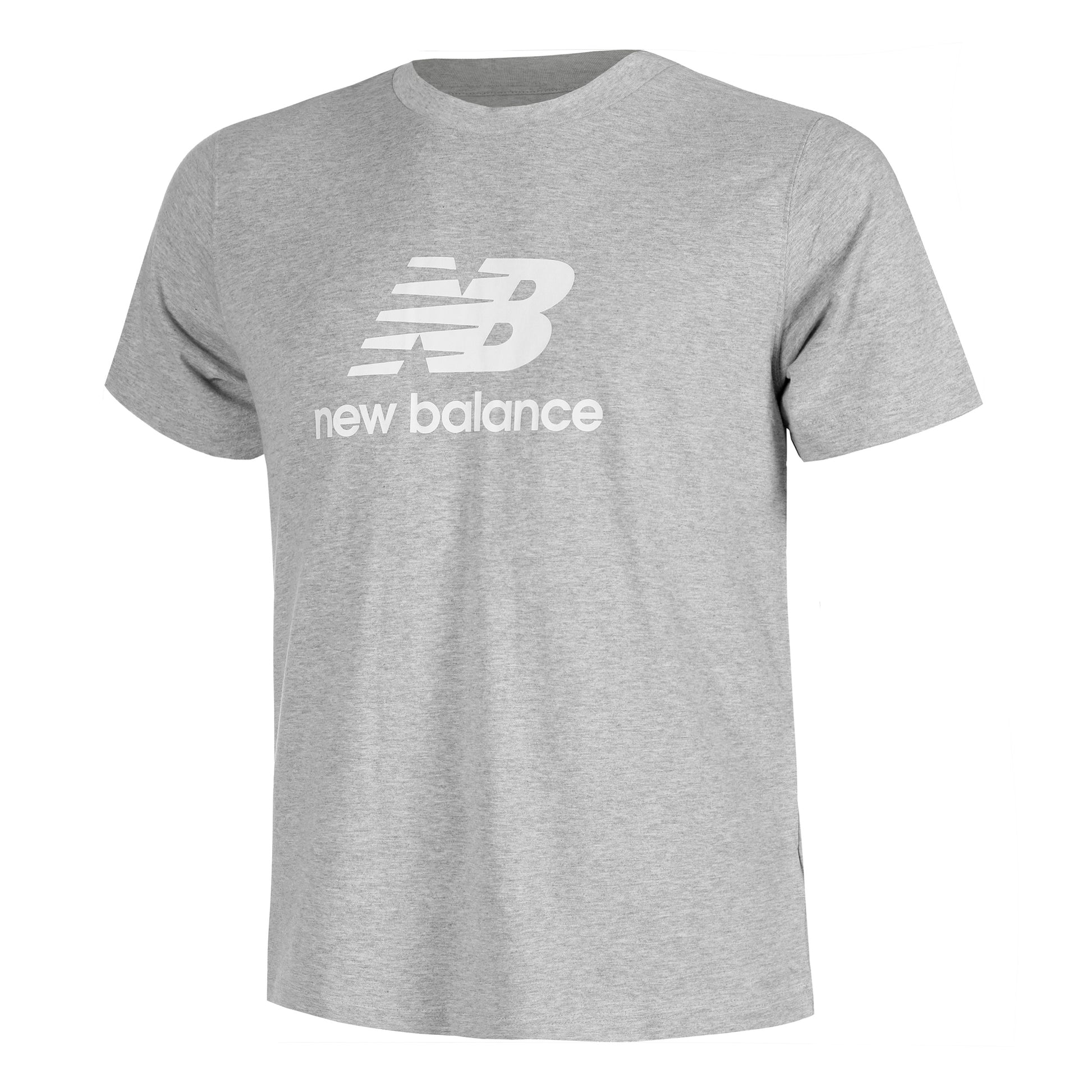 New Balance Stacked Logo Tee Maglietta Uomini-Grigio