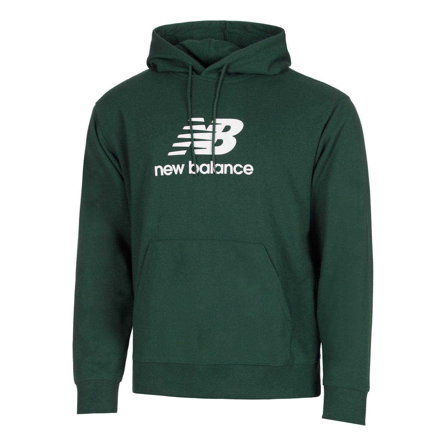 New Balance French Terry Logo Felpa con cappuccio Uomini - verde scuro,