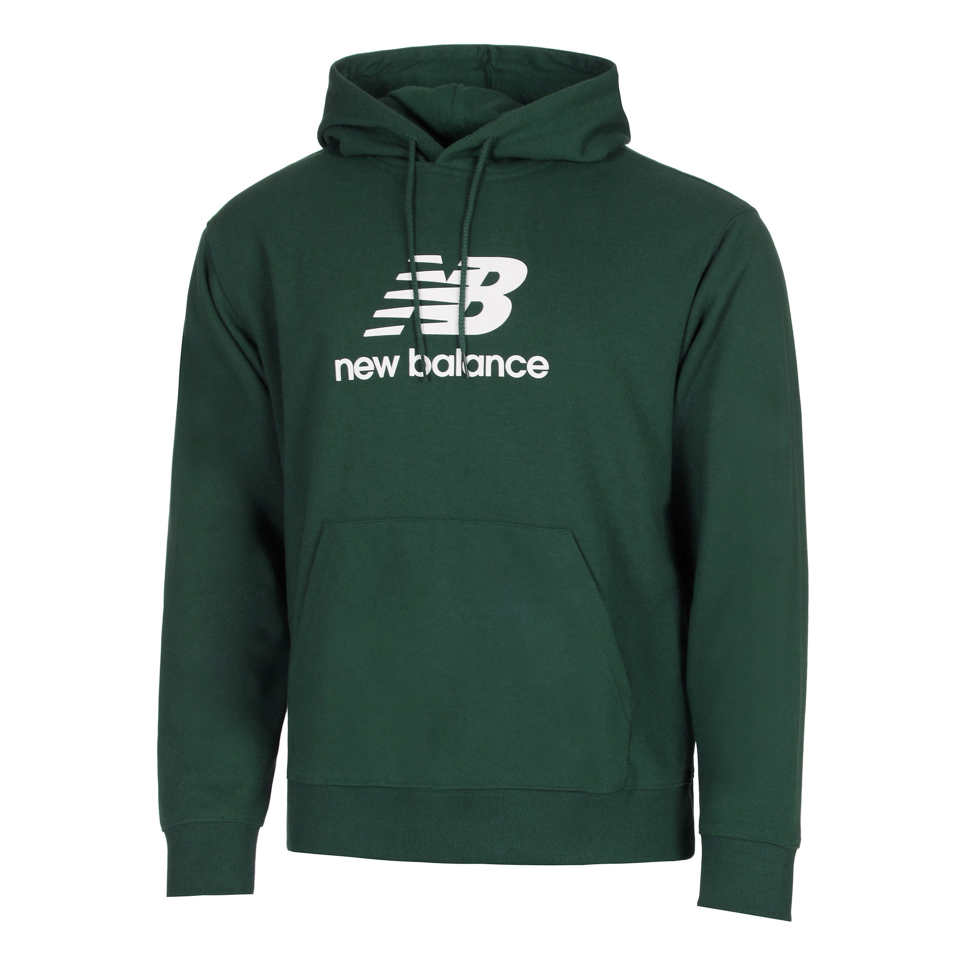 New Balance French Terry Logo Felpa con cappuccio Uomini - verde scuro,