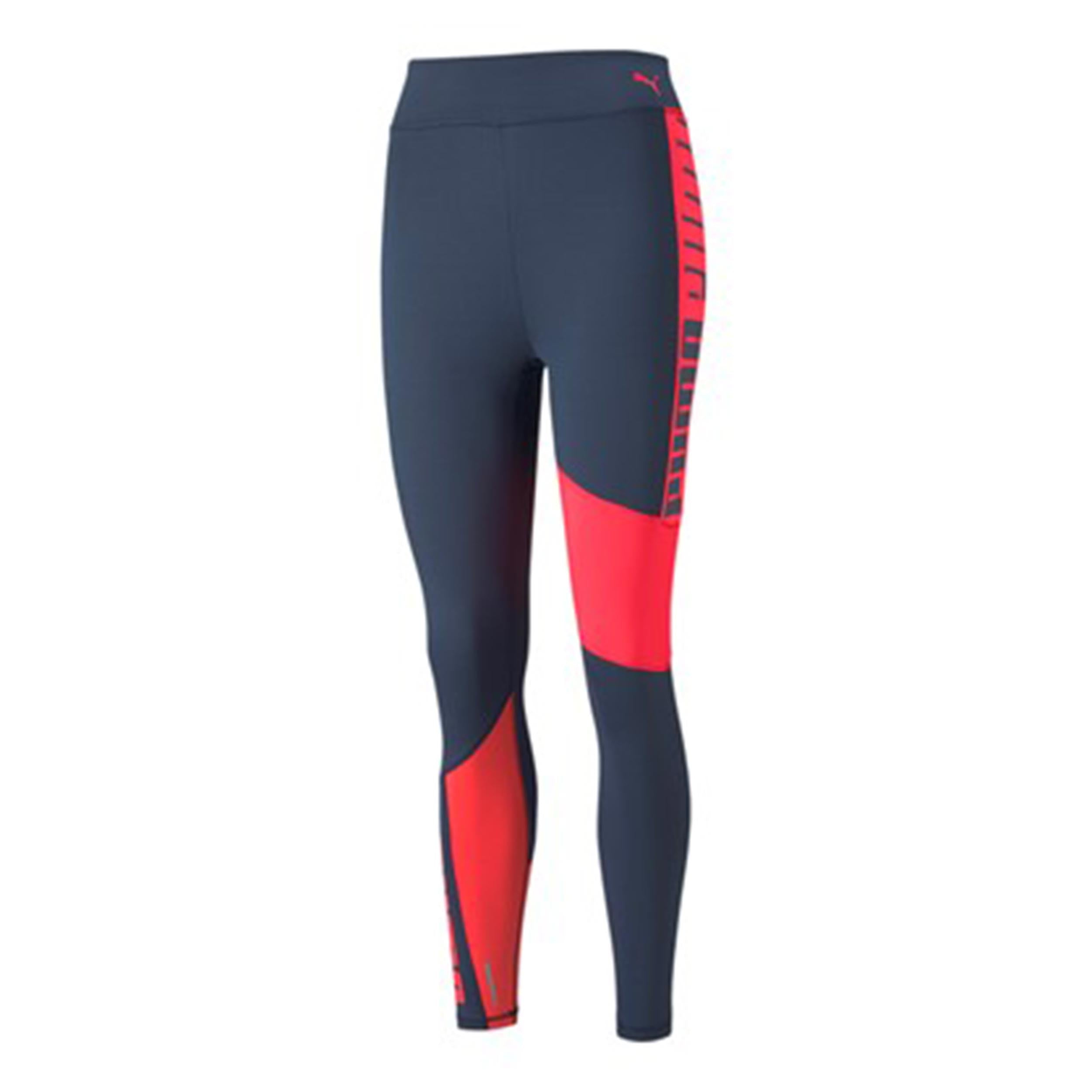 Puma Favorite Logo High Waist Calzamaglia Donna - blu scuro, corallo