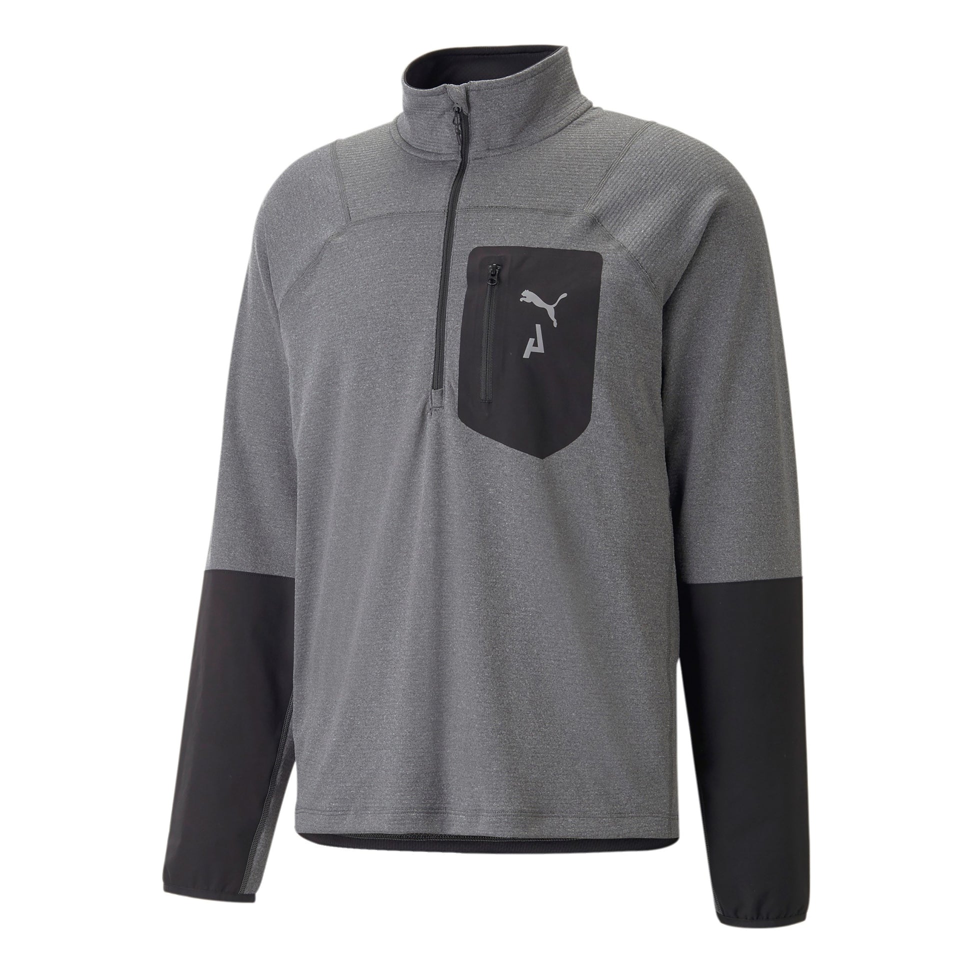 Puma Seasons Raincell Half-Zip Top Da Corsa Uomini-Grigio,Nero