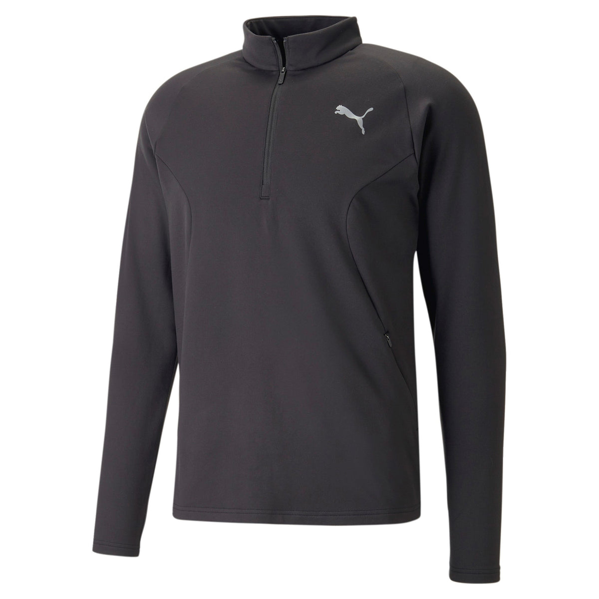 Puma Run Cloudspun Knit Half-Zip Manica Lunga Uomini-Nero