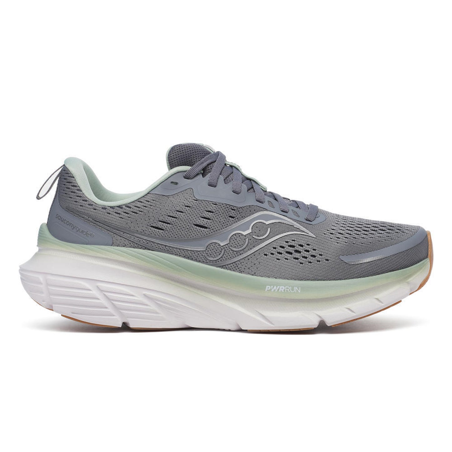 Saucony Guide 18 Scarpa stabile Uomini - grigio, verde chiaro