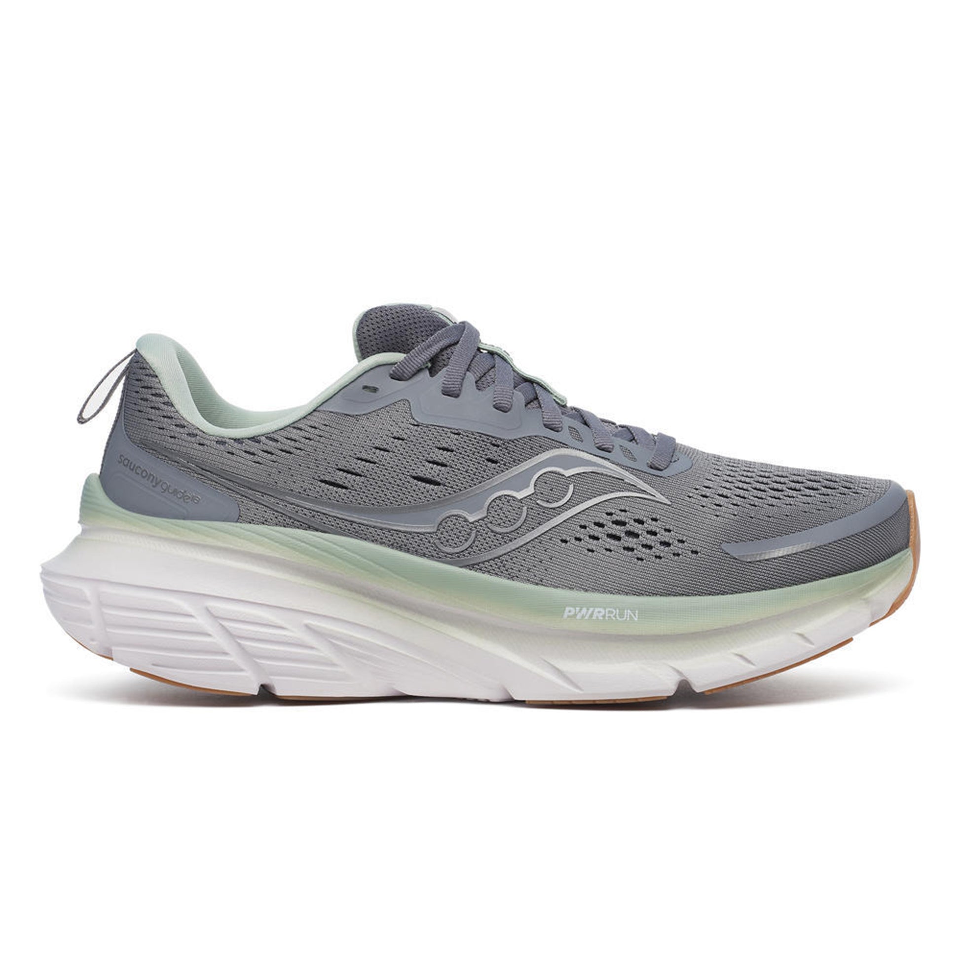 Saucony Guide 18 Scarpa stabile Uomini - grigio, verde chiaro