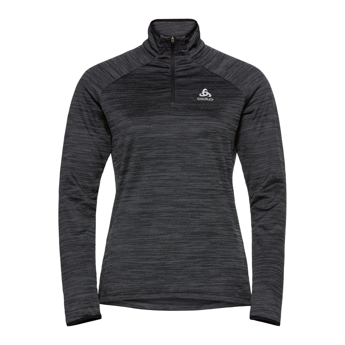 Odlo Easy Warm Mid Layer Half-Zip Manica Lunga Donna-Nero,Grigio