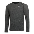 Crew Neck Essential Seamless Manica Lunga Uomini-Grigio
