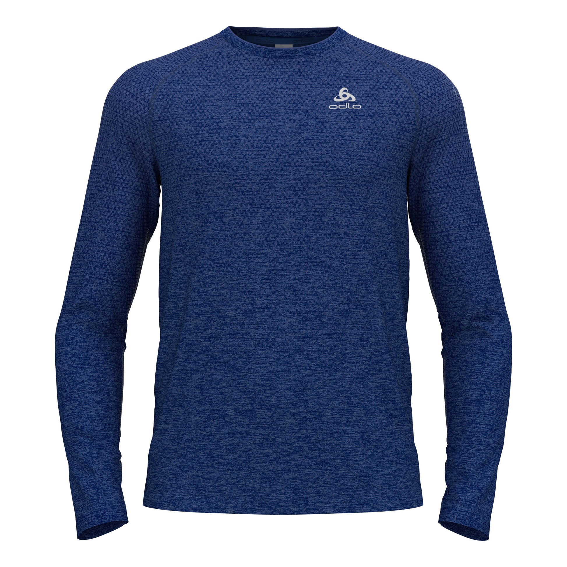 Odlo Essential Seamless Crew Neck Manica lunga Uomini - blu scuro,