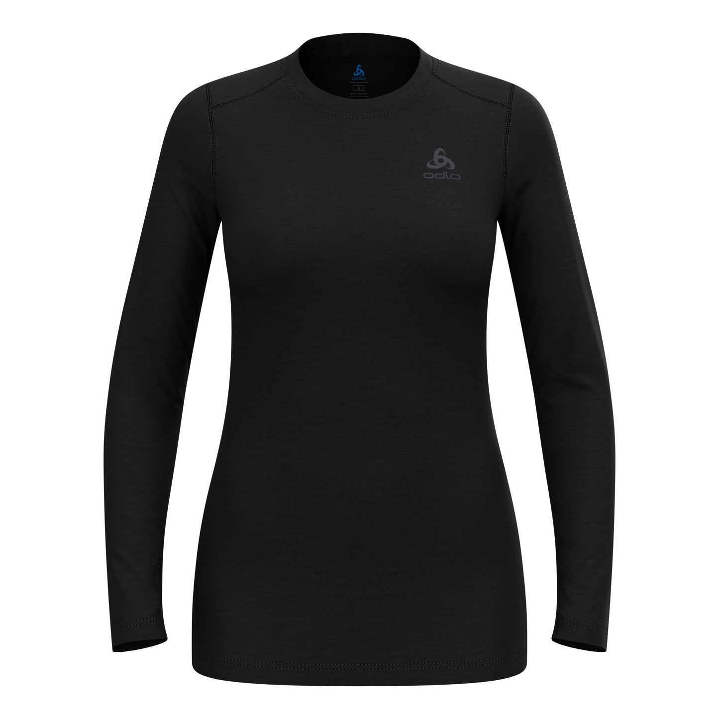 Odlo Merino 160Crew Manica Lunga Donna-Nero