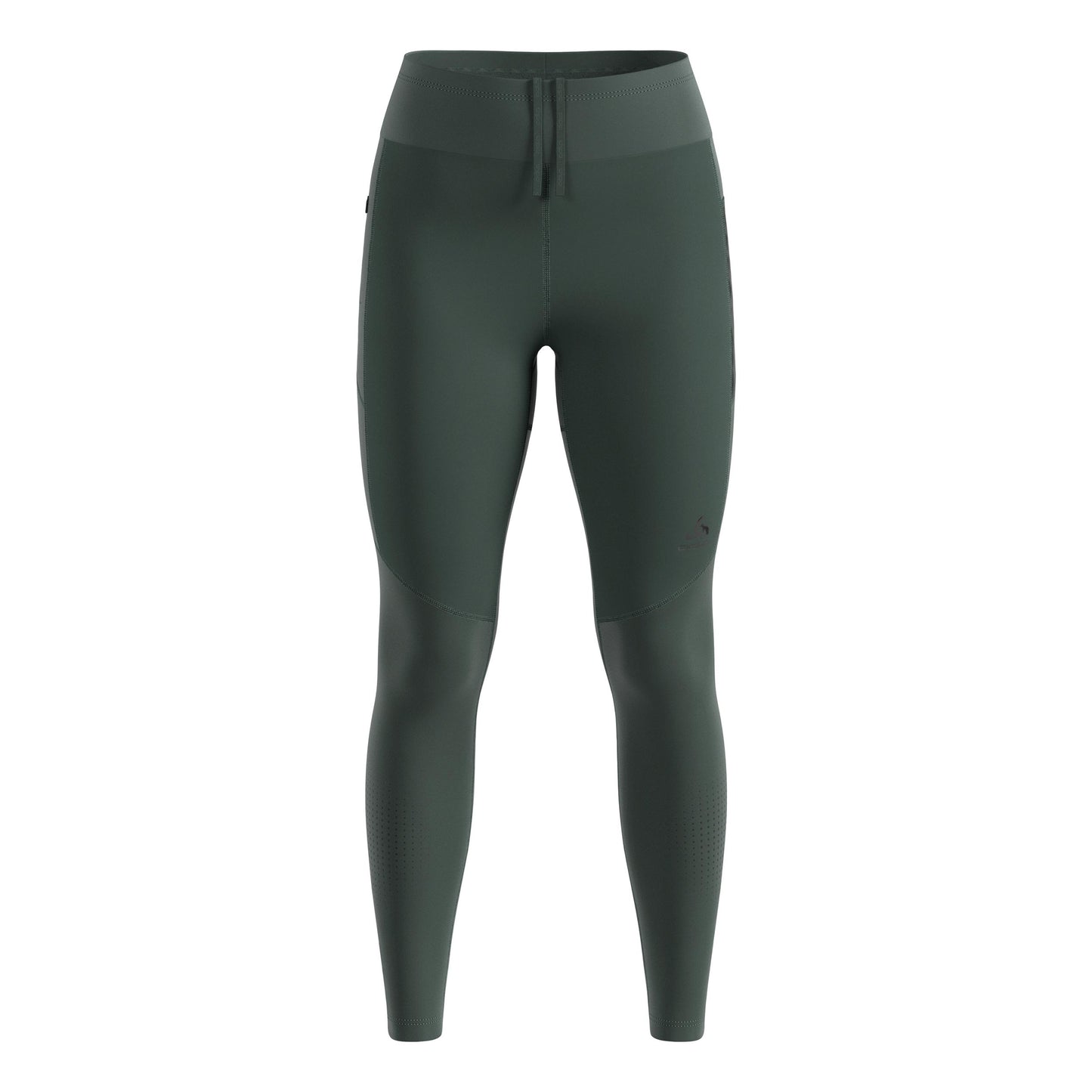 Odlo Zeroweight Warm Reflective Calzamaglia Da Corsa Donna-Oliva
