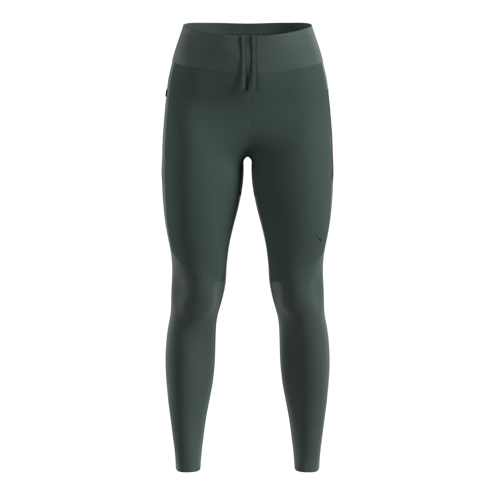 Odlo Zeroweight Warm Reflective Calzamaglia Da Corsa Donna-Oliva