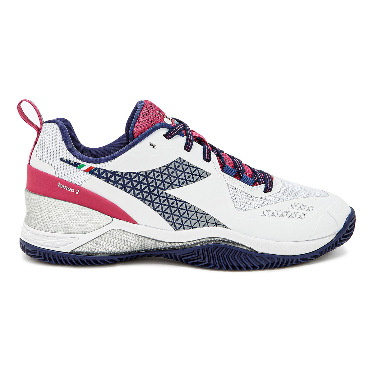Diadora Blushield Torneo 2 Scarpa per terra rossa Donna - bianco, rosa