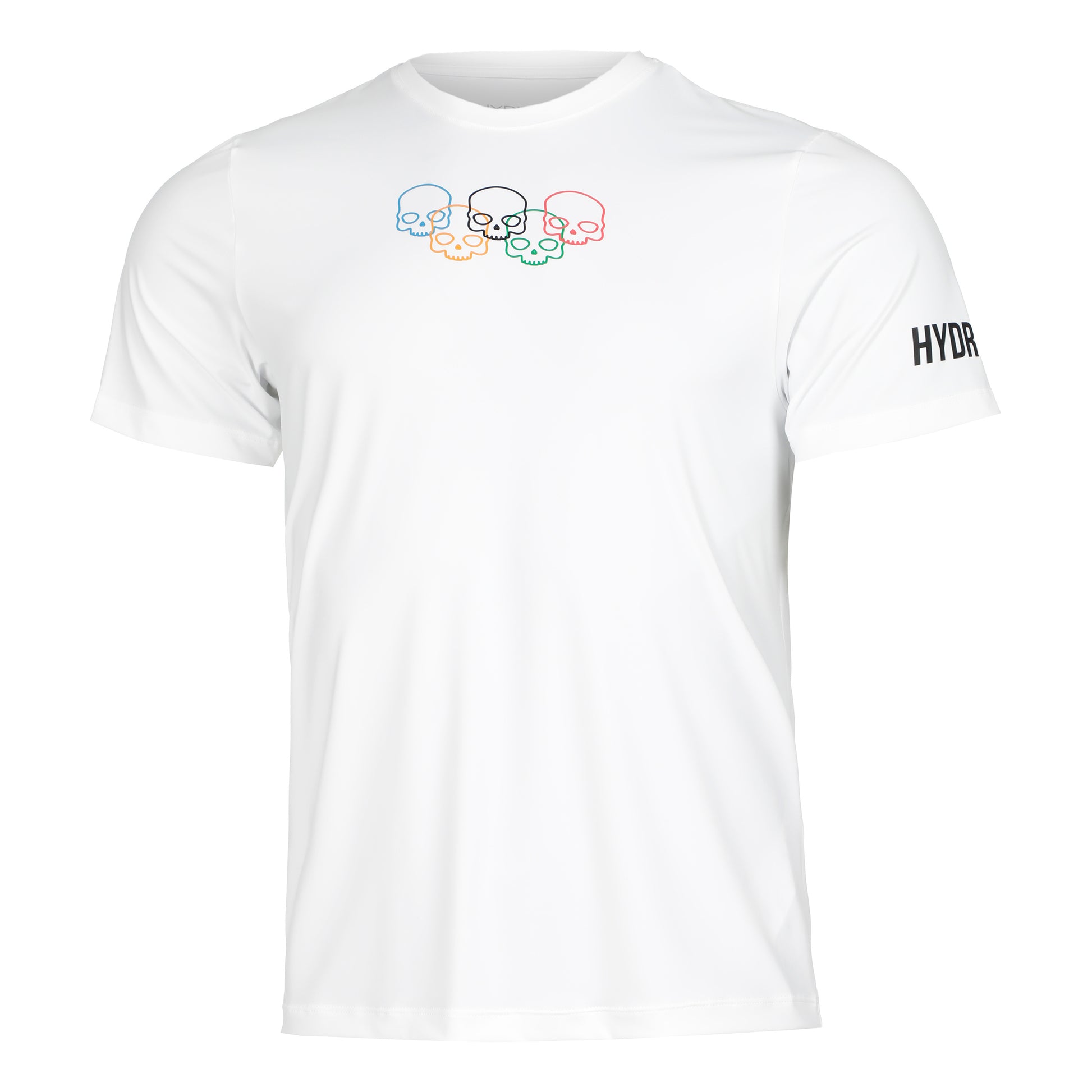 Hydrogen Olympic Skull Tech Maglietta Uomini - bianco, multicolore