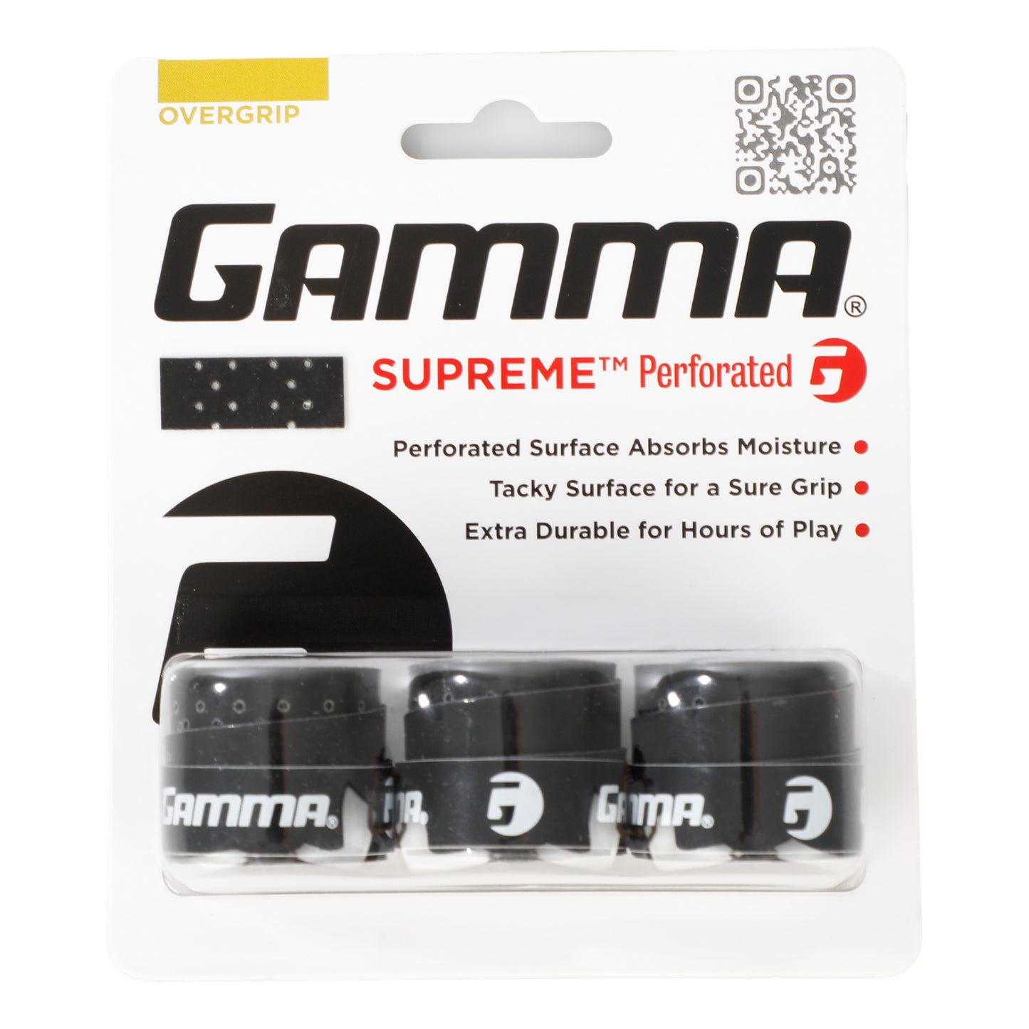 Gamma Supreme Perforated Confezione da 3 - nero