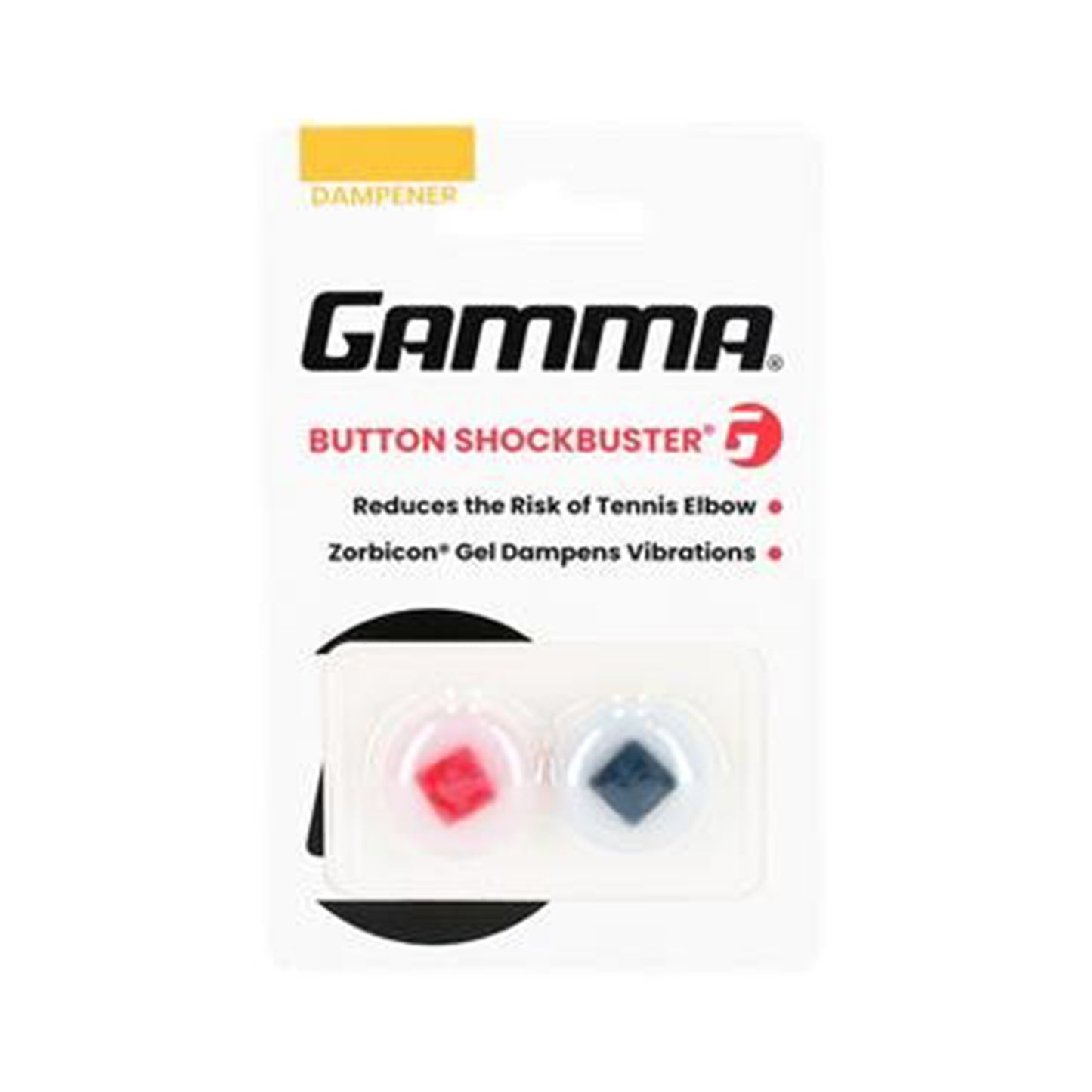 Gamma Button Shockbuster Antivibrazioni-Rosso,Nero