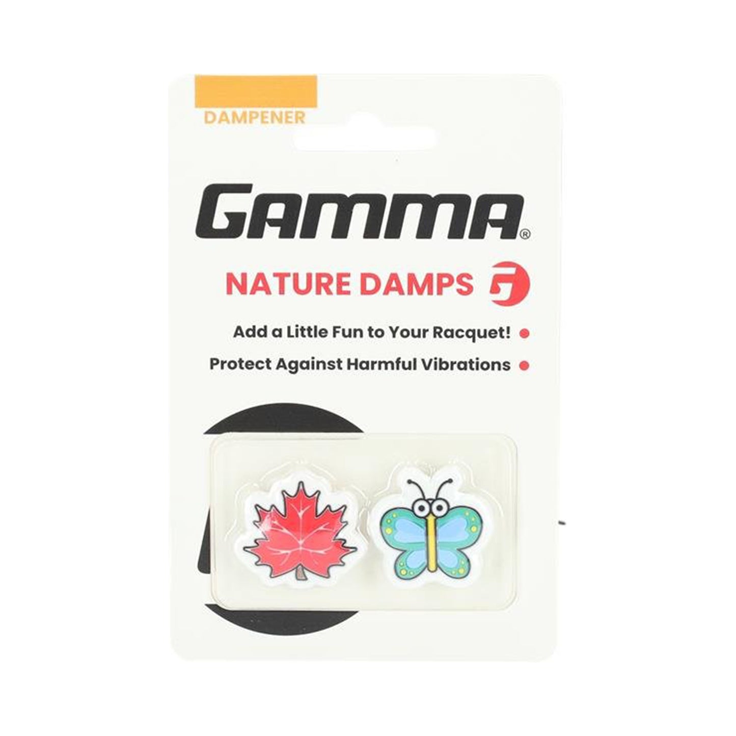Gamma Shockbuster Ahornblatt/Schmetterling Antivibrazioni-Arancione,Turchese