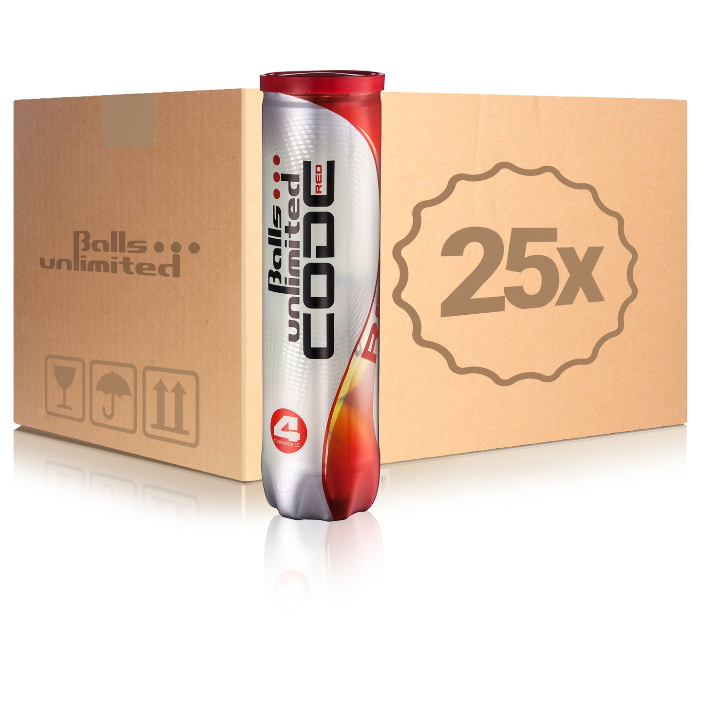 Balls Unlimited 25 tubi da 4 Code Red