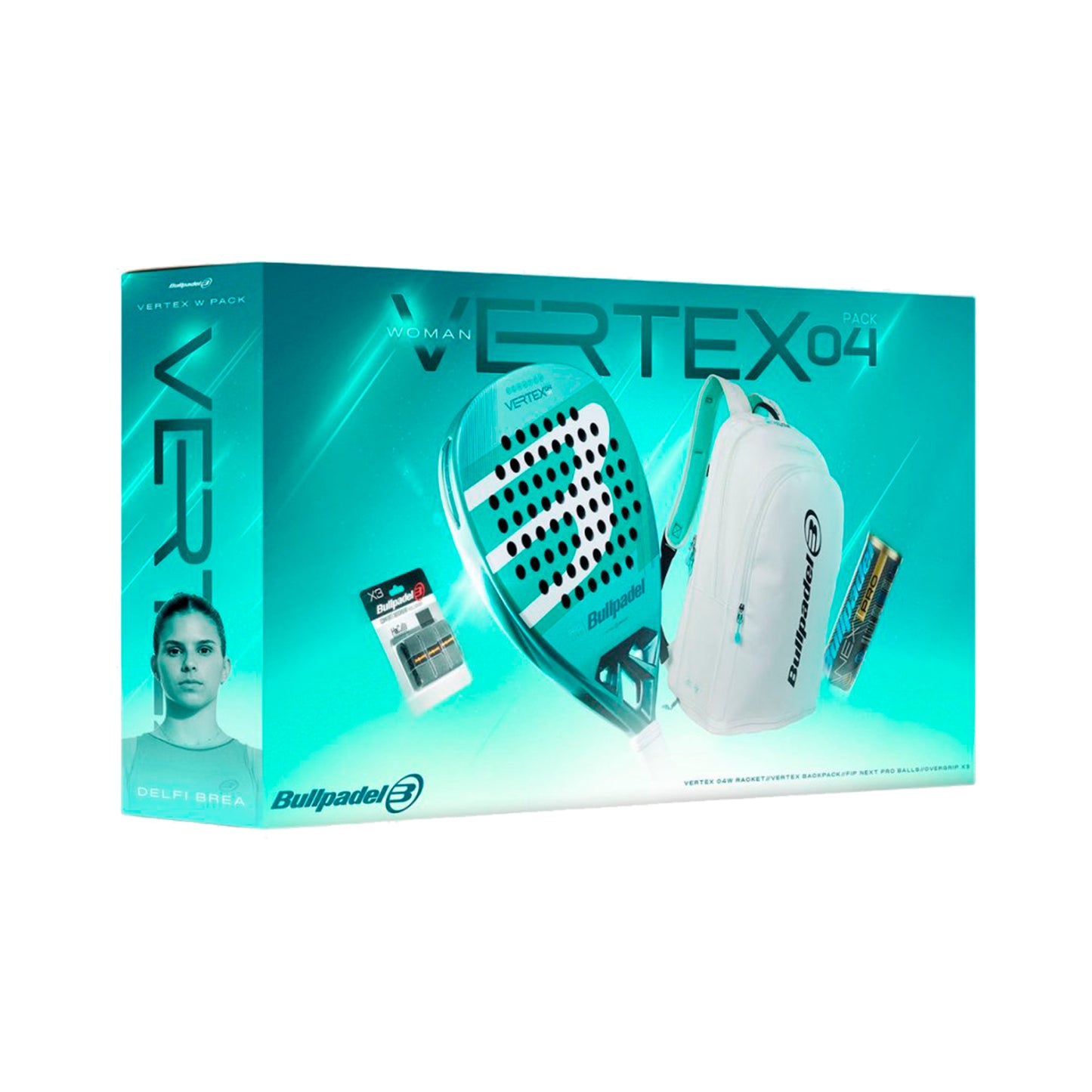 Bullpadel Vertex 04 Pack Woman Confezione di racchette Padel In aggiunta zaino-bianco