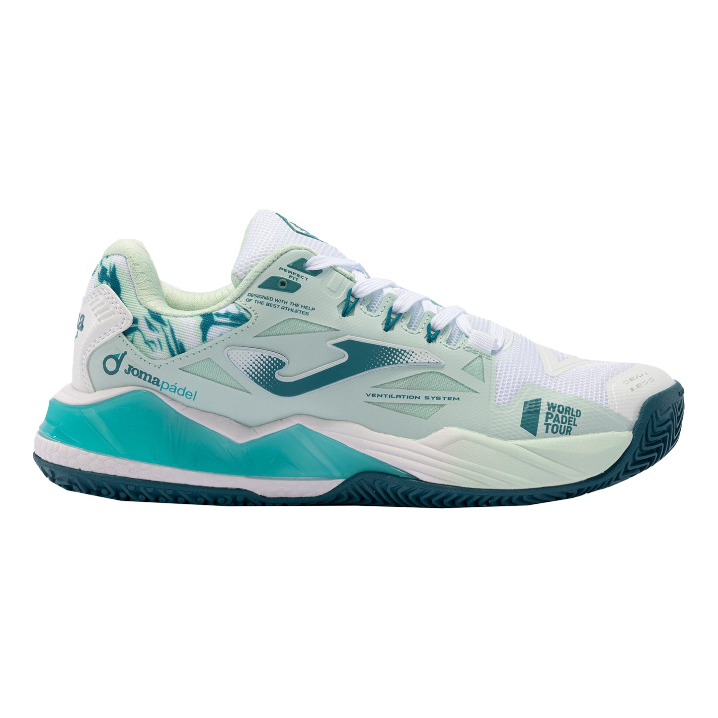 Joma Spin Scarpa da padel Donna - turchese, bianco