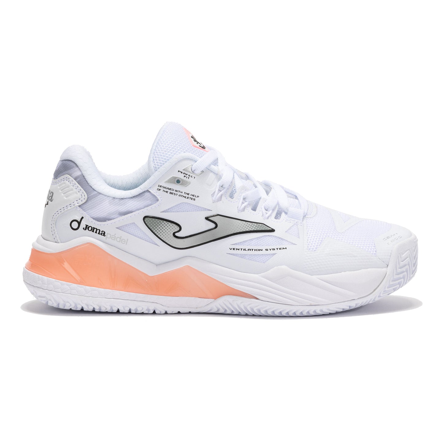 Joma Spin Scarpa da padel Donna - bianco, corallo