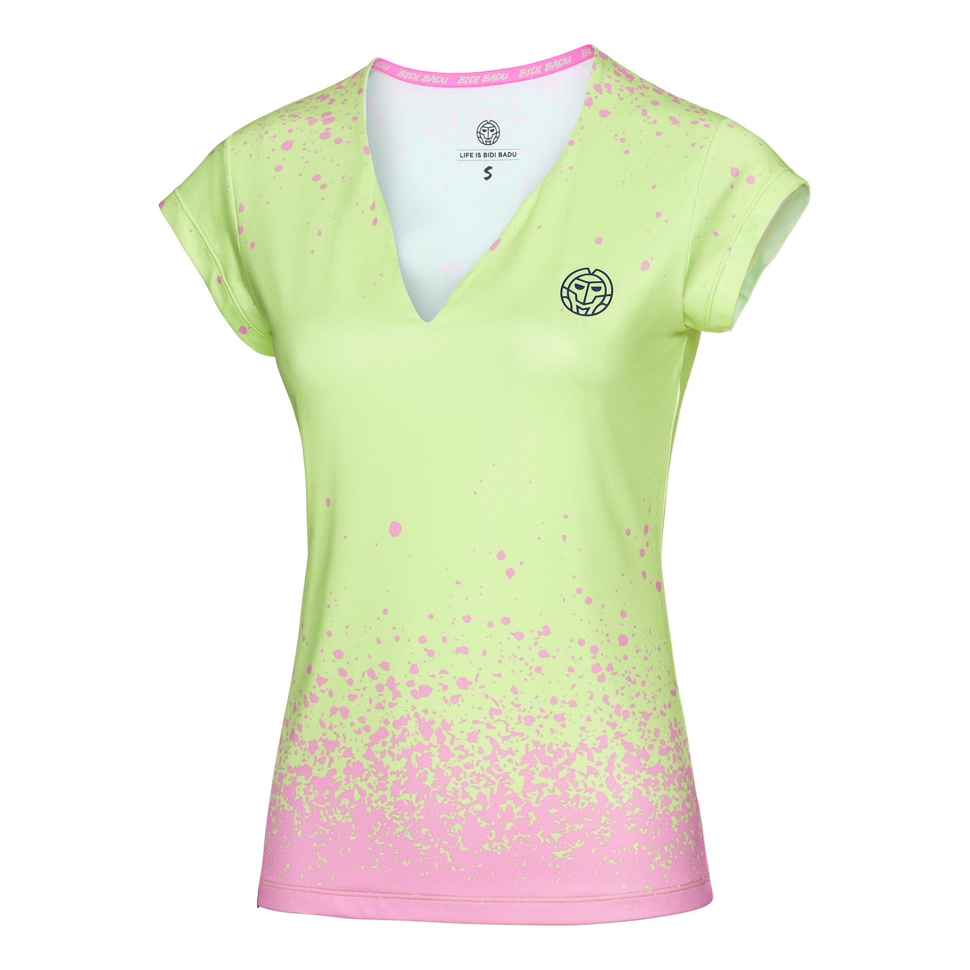BIDI BADU Bella Tech Maglietta Donna-Verde Chiaro,Rosa