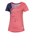 Amari Tech Round-Neck Maglietta Donna - corallo, blu scuro