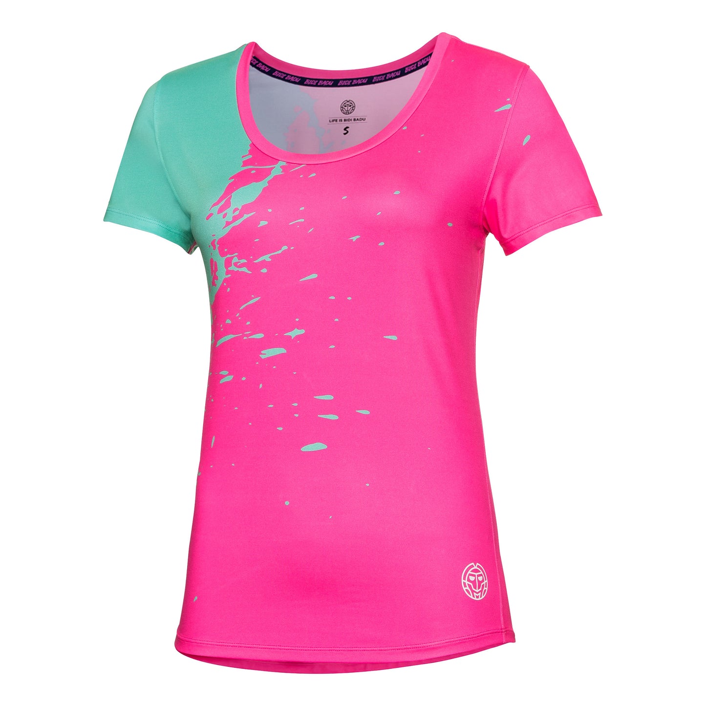 BIDI BADU Amari Tech Round-Neck Maglietta Donna - rosa, mint