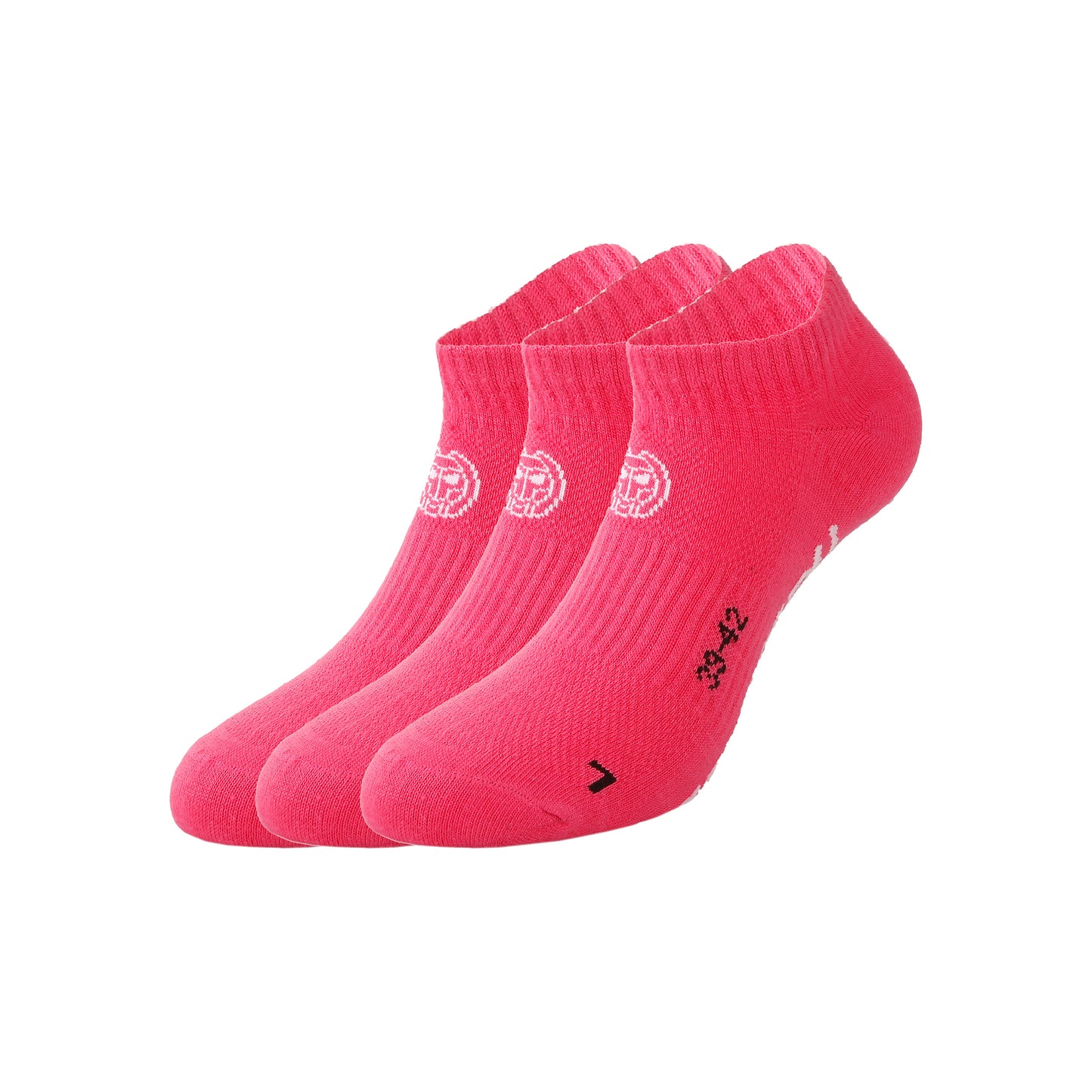 BIDI BADU Karli Tech No-Show Calzini Sportivi Confezione Da 3-Rosa,Bianco