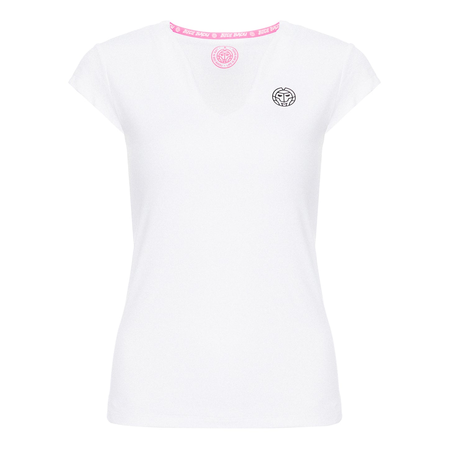 BIDI BADU Bella 2.0 Tech V-Neck Maglietta Donna - bianco, nero