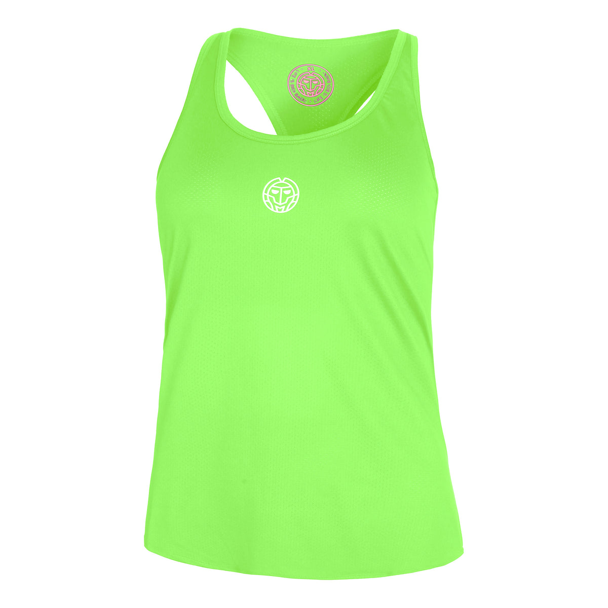 BIDI BADU Mea Tech Canottiera Donna - verde neon, bianco