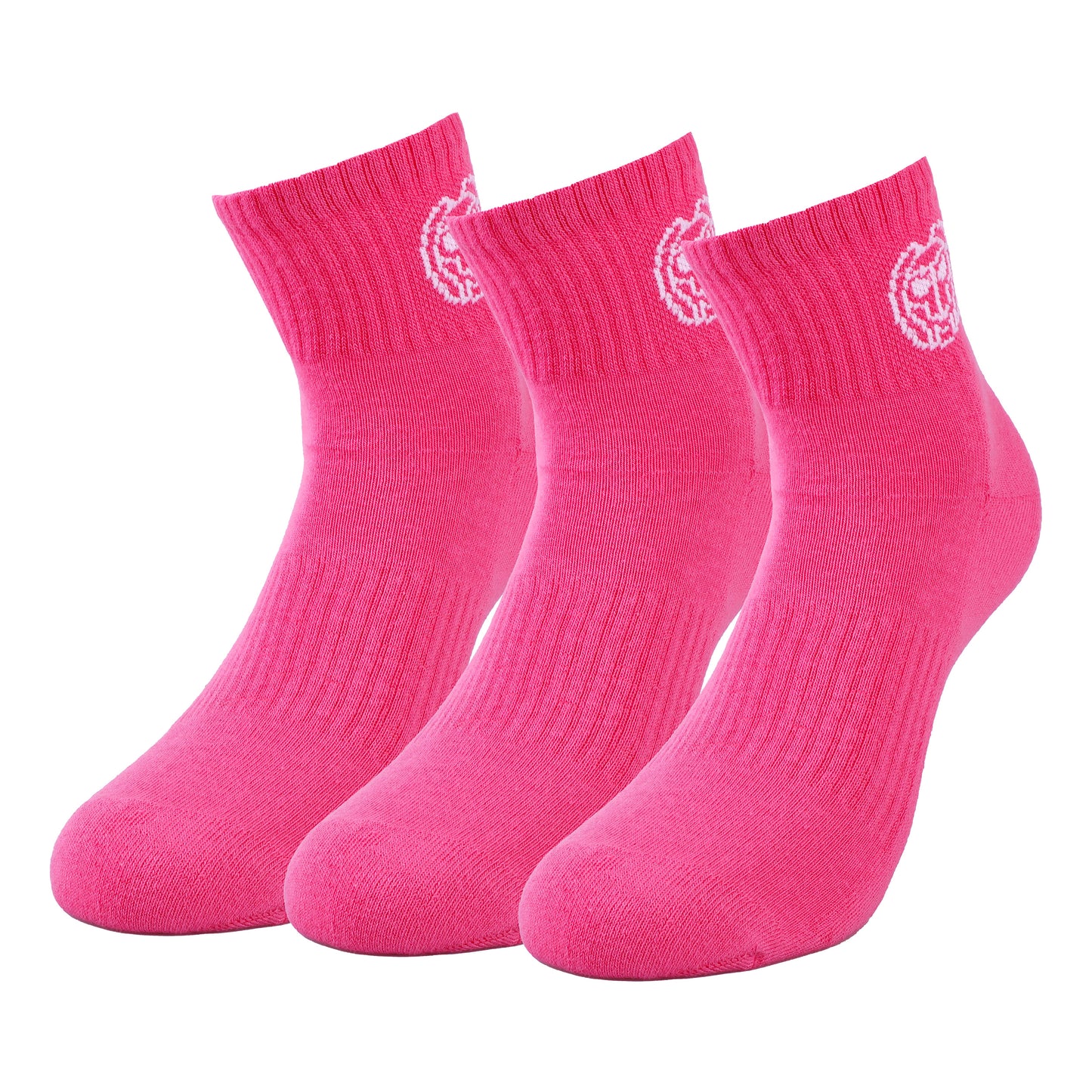 BIDI BADU Gila Ankle Tech Calzini sportivi Confezione da 3 Unisex - rosa, bianco