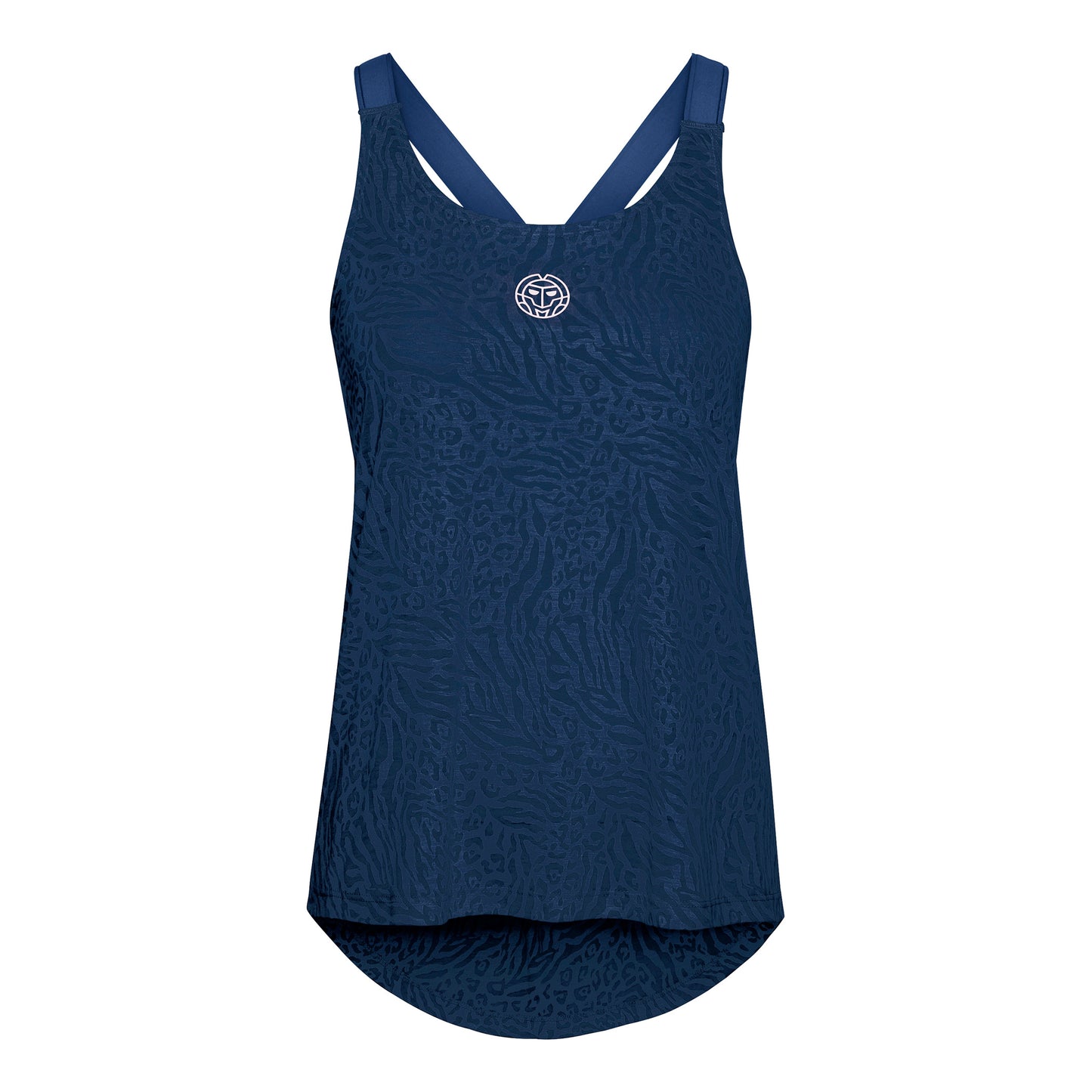BIDI BADU Maila Bournout Tech Canottiera -blu scuro,bianco