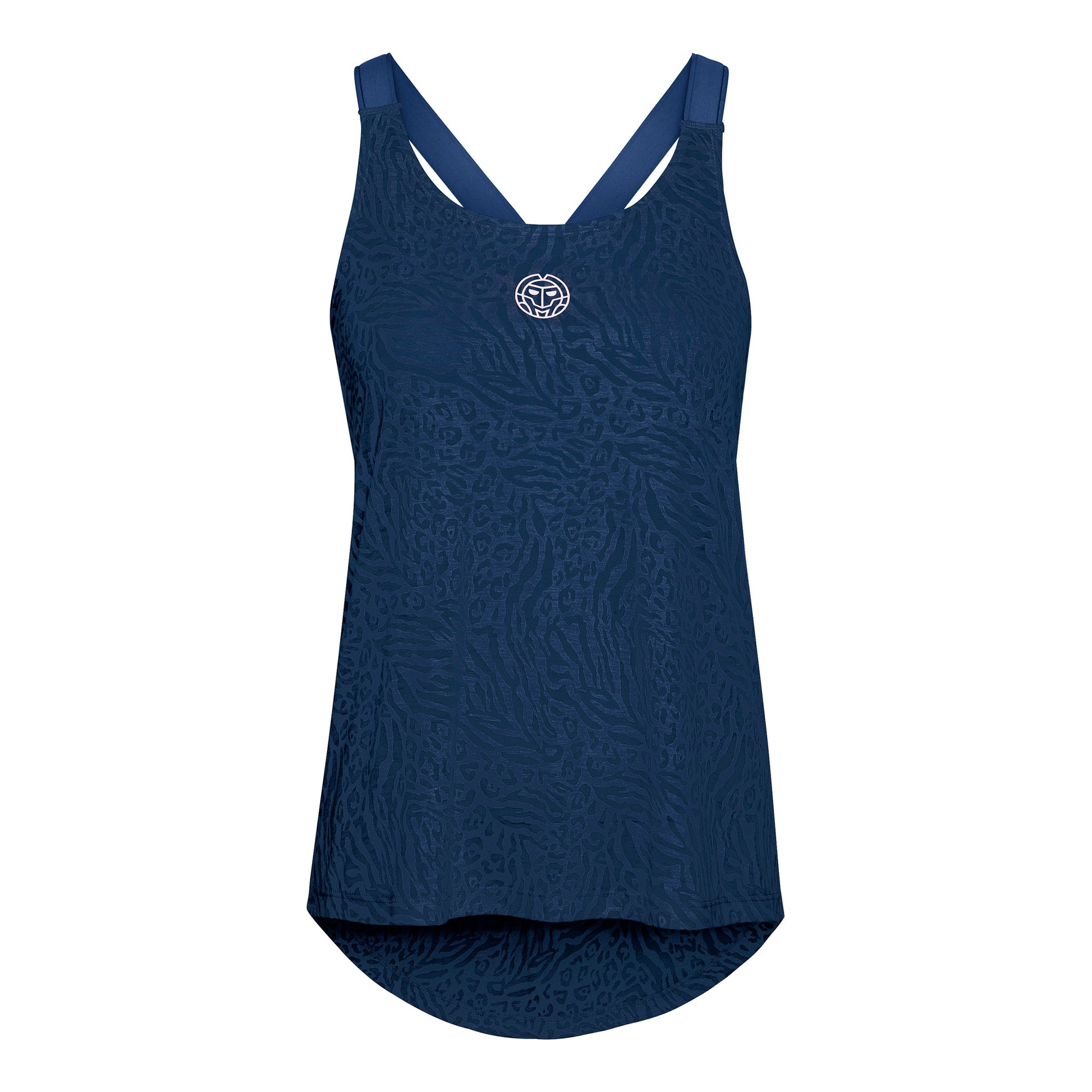 BIDI BADU Maila Bournout Tech Canottiera -blu scuro,bianco