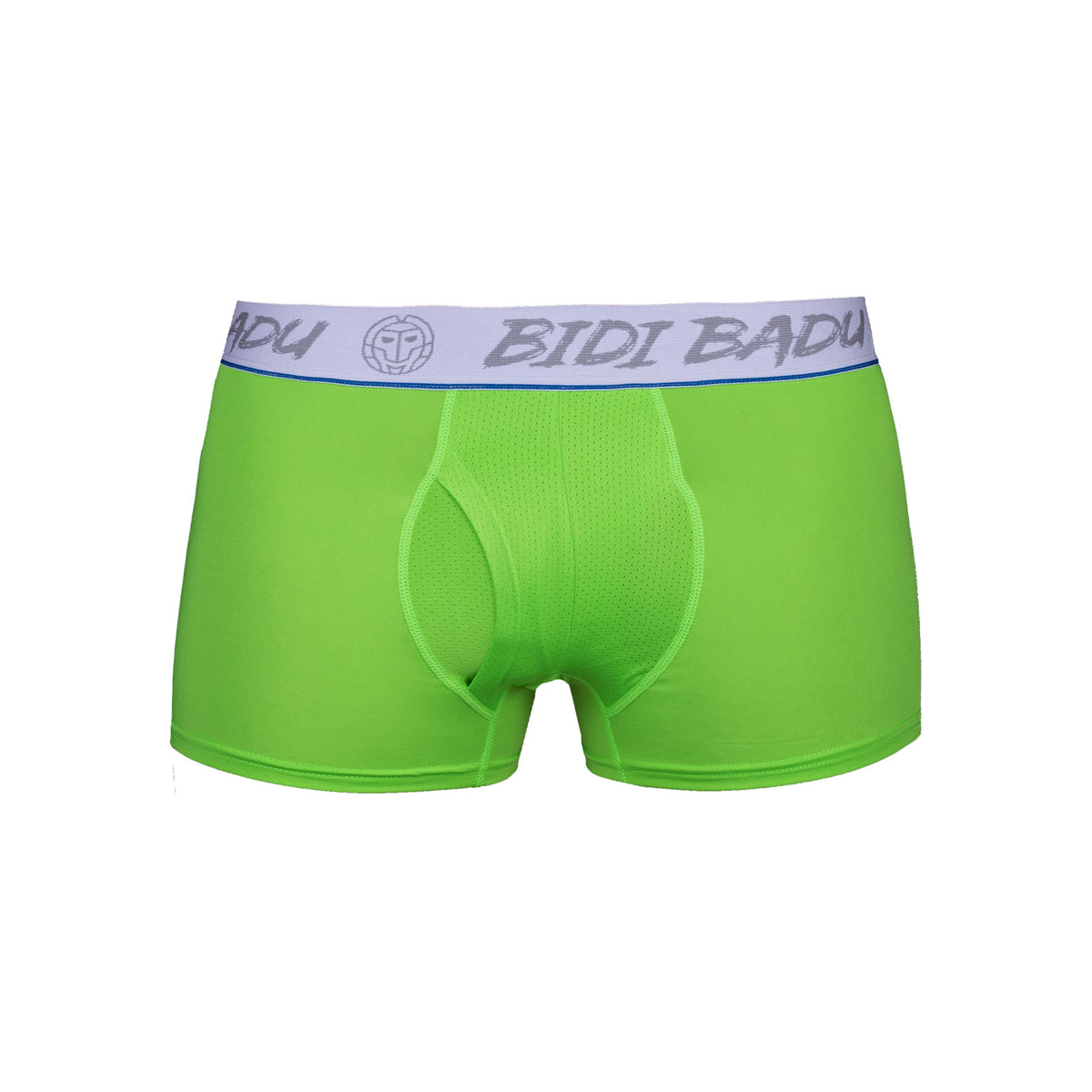 BIDI BADU Max Basic Boxer Uomini - verde neon, bianco